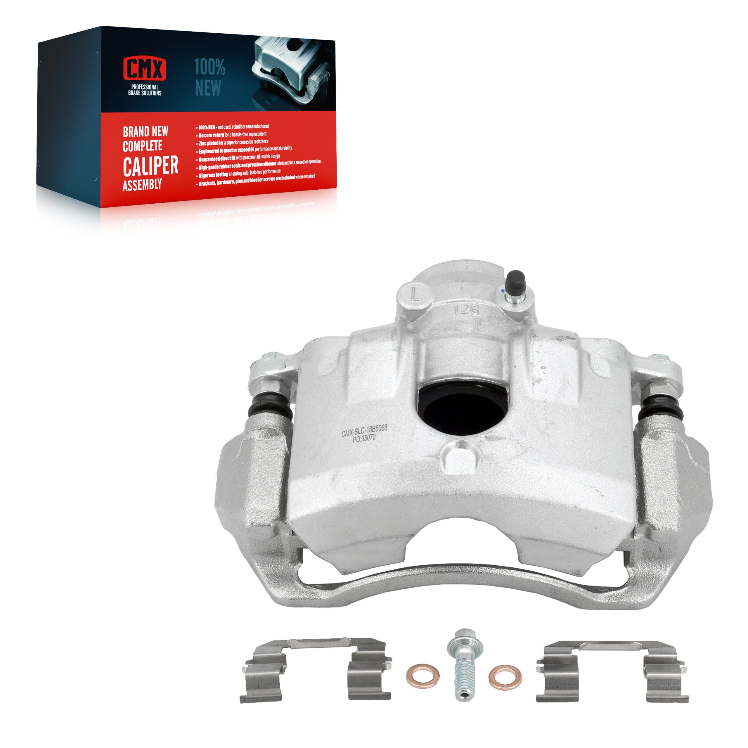 CMX SLC-18B5068 Disc Brake Caliper for 2008-2011 Ford Focus - Front Left
