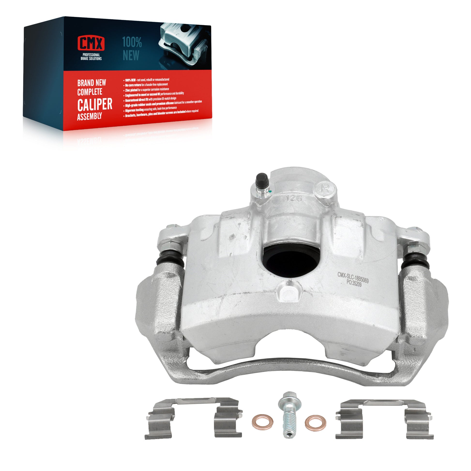 CMX SLC-18B5069 Disc Brake Caliper for 2008-2011 Ford Focus - Front Right