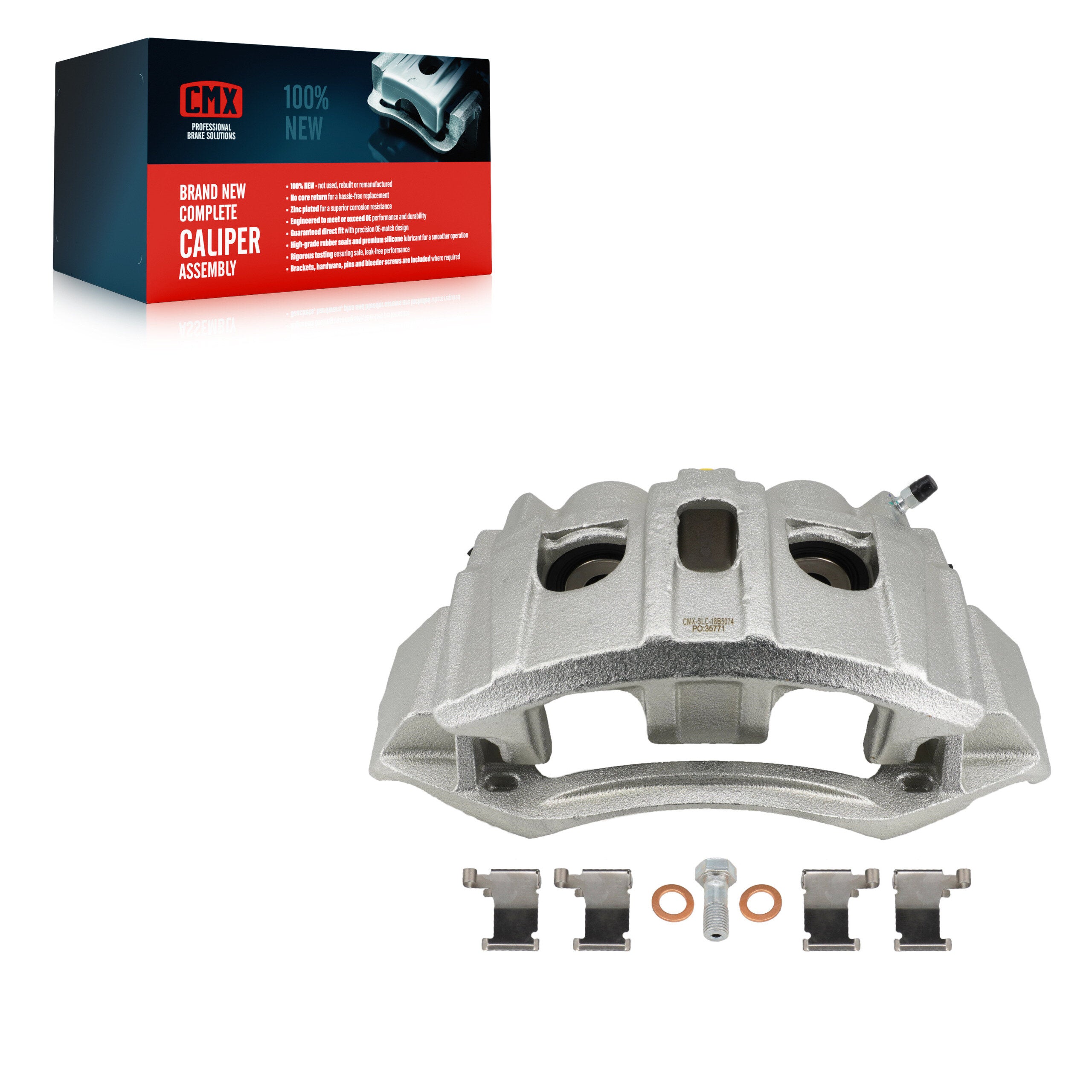 CMX SLC-18B5074 Disc Brake Caliper for 2008-2025 Ford E-350 Super Duty, Ford E-150, Ford E-250 - Rear Right