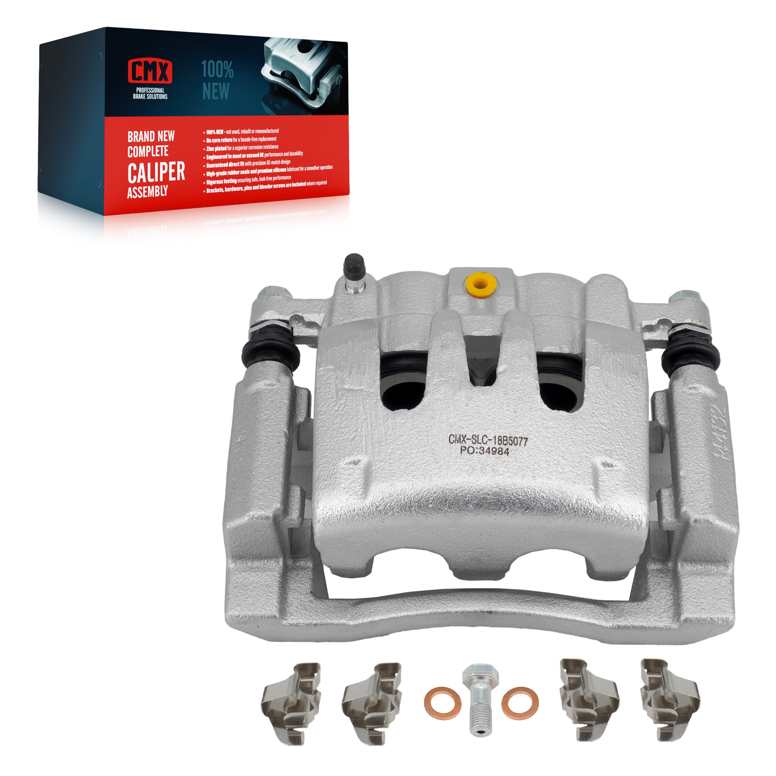 CMX SLC-18B5077 Disc Brake Caliper for 2008-2012 Ford F-250 Super Duty, Ford F-350 Super Duty - Rear Left