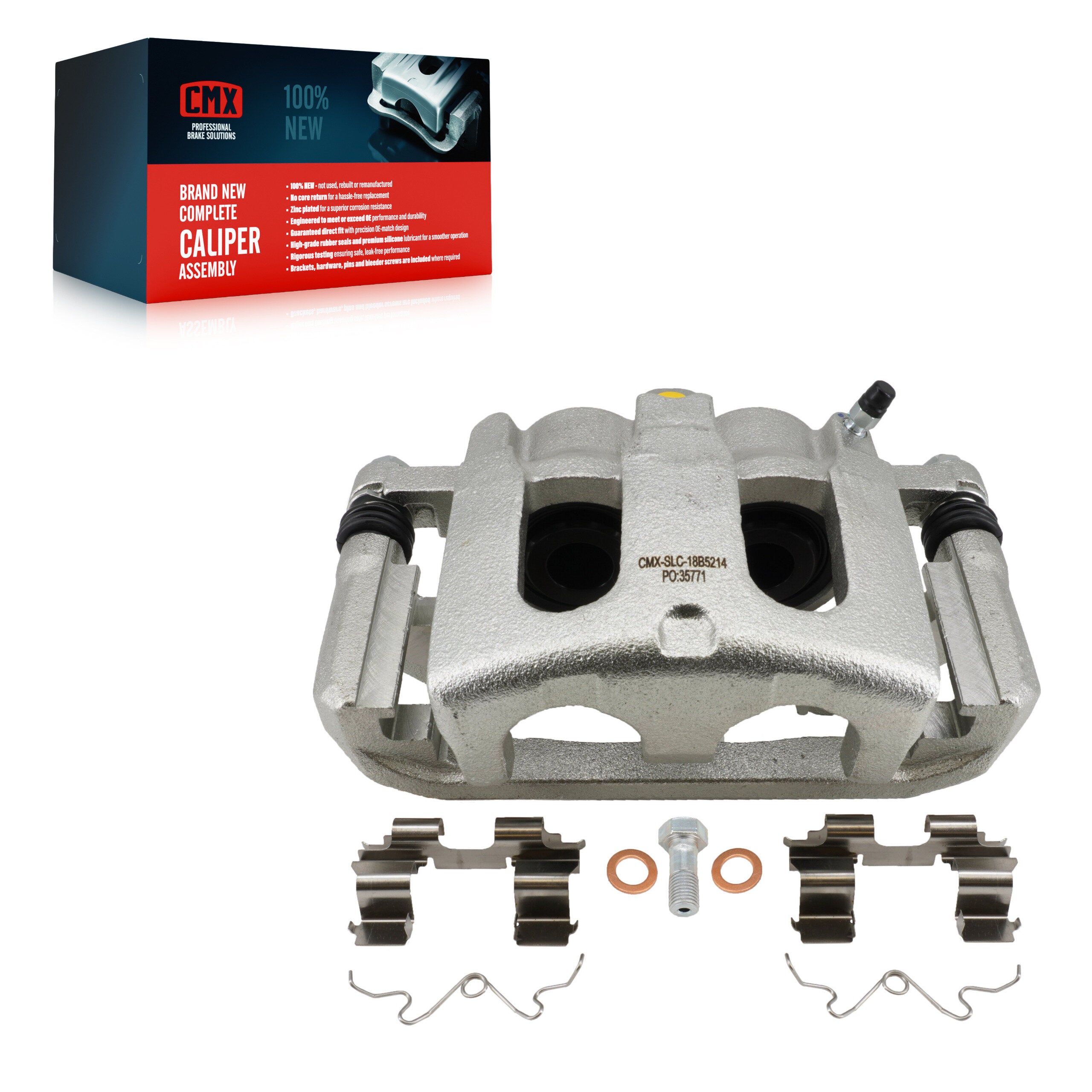 CMX SLC-18B5214 Disc Brake Caliper for 2009-2019 Ford Explorer, Ford Flex, Ford Taurus - Front Left