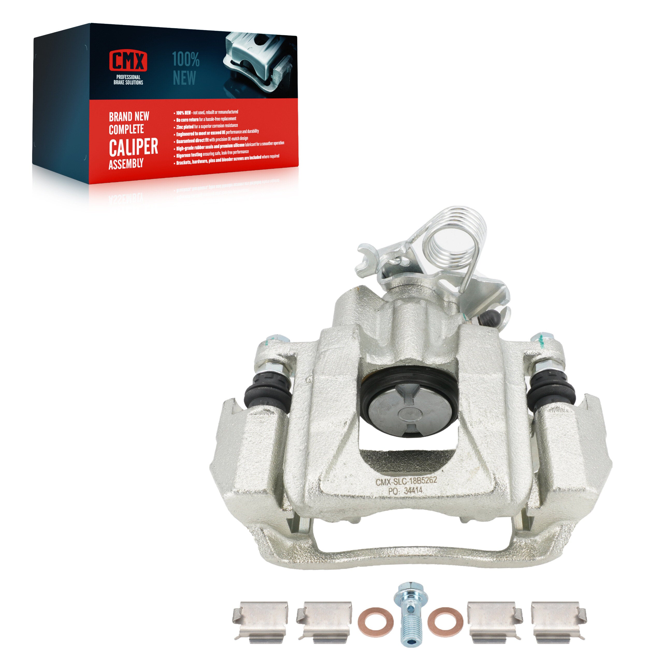 CMX SLC-18B5262 Disc Brake Caliper for 2010-2019 Lincoln MKS, Ford Explorer, Ford Flex - Rear Right