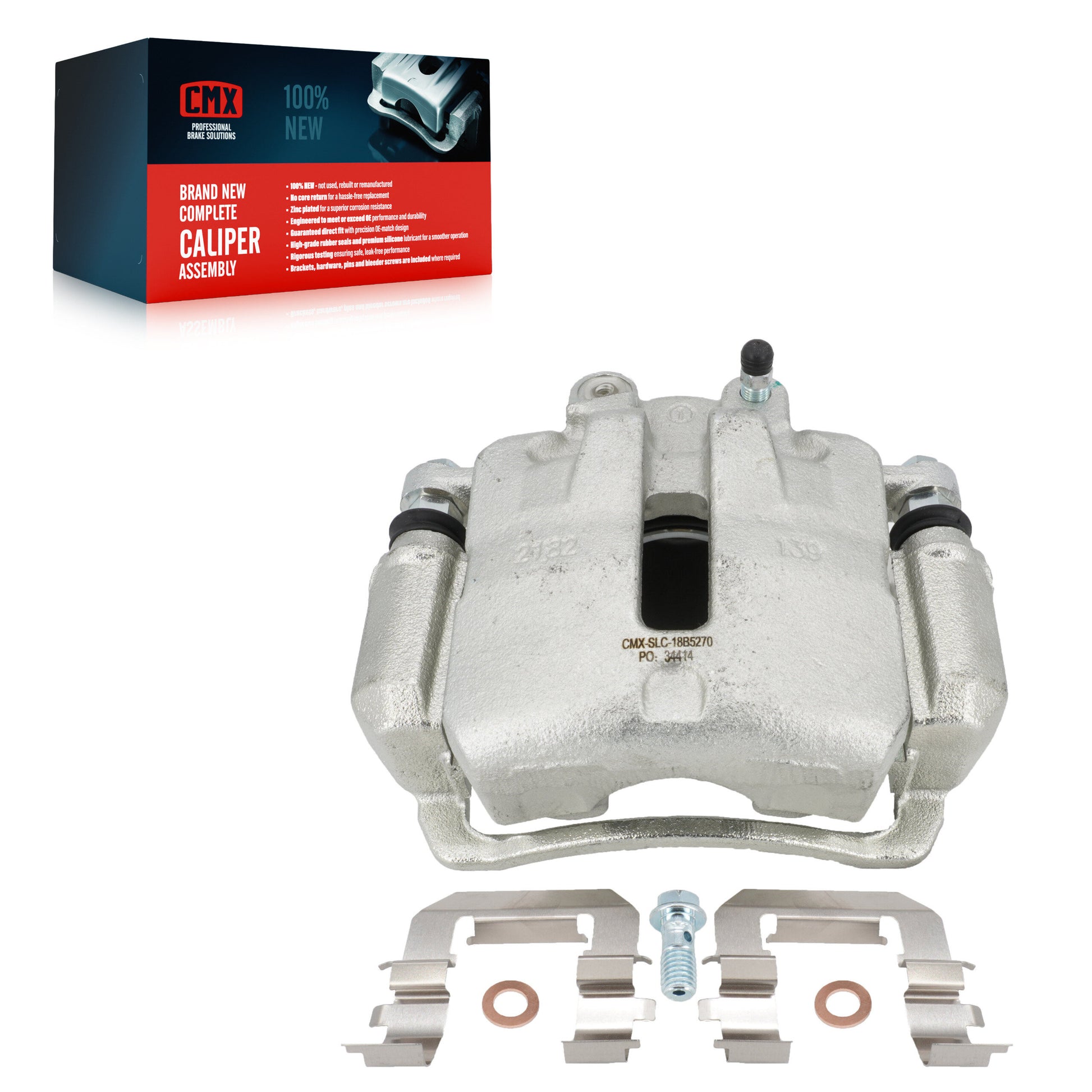 CMX SLC-18B5270 Disc Brake Caliper for 2010-2020 Buick Regal, Buick Cascada, Chevrolet Equinox - Front Left