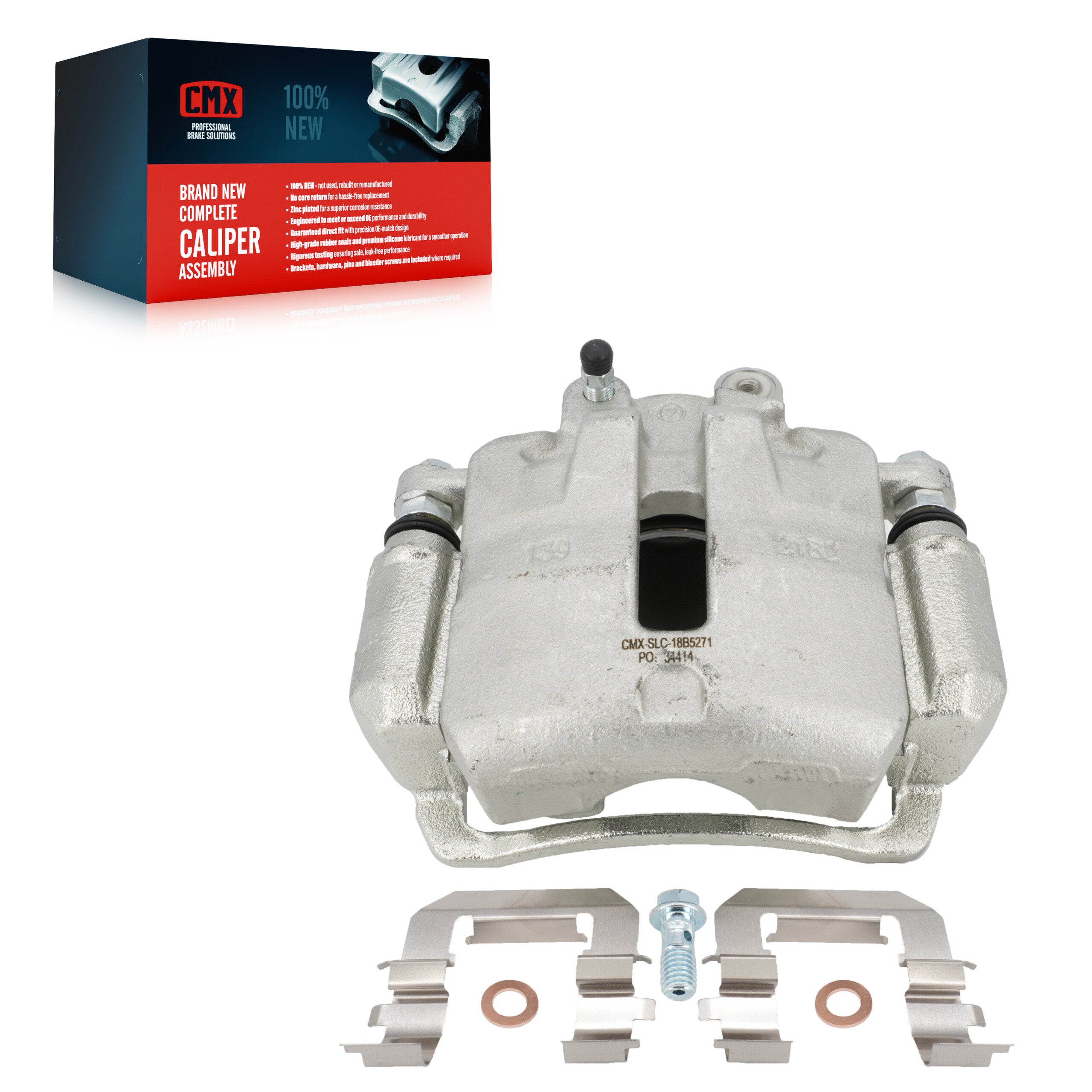 CMX SLC-18B5271 Disc Brake Caliper for 2010-2020 Buick Regal, Buick Cascada, Chevrolet Equinox - Front Right