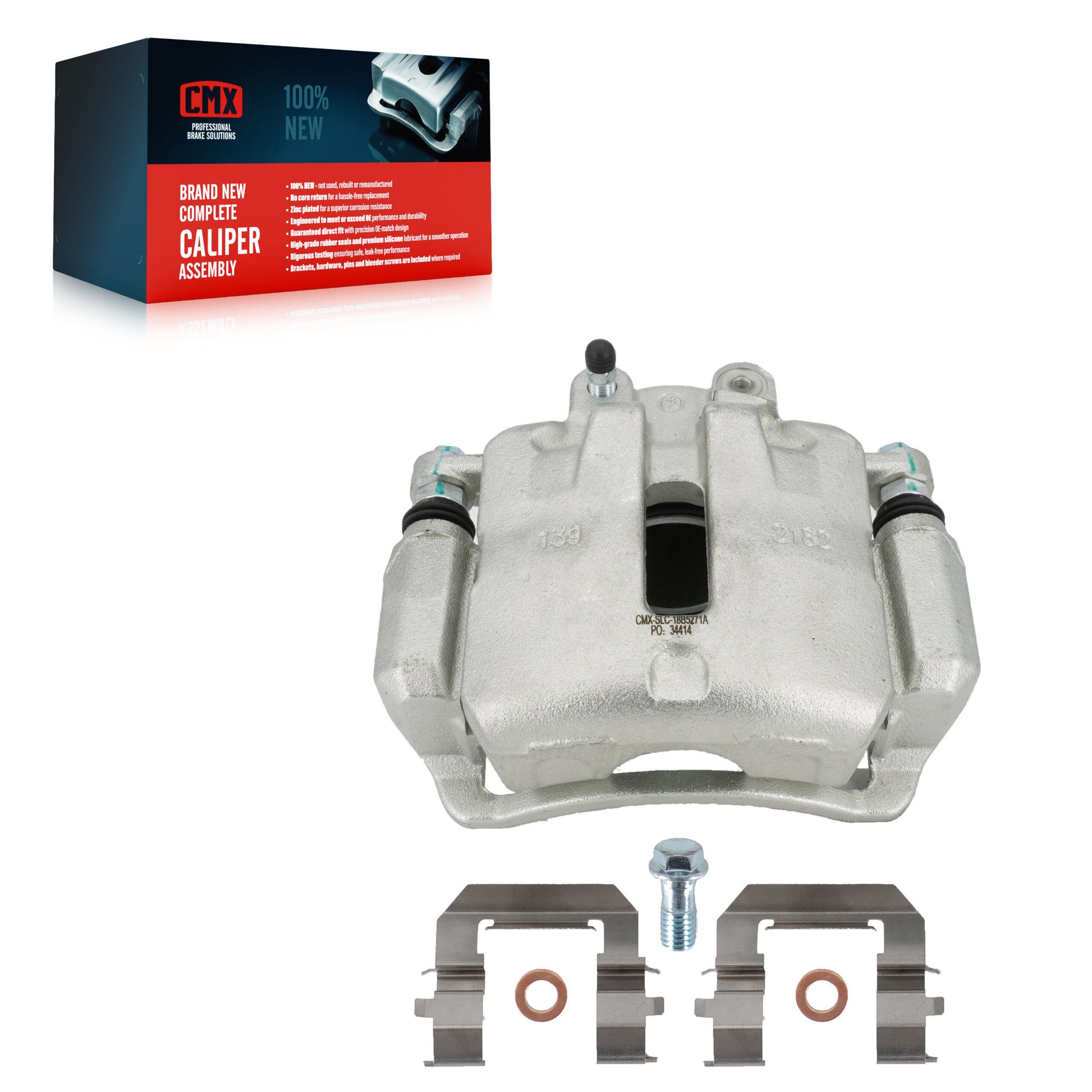 CMX SLC-18B5271A Disc Brake Caliper for 2011-2017 Chevrolet Malibu Limited, Chevrolet Malibu, Buick LaCrosse - Front Right