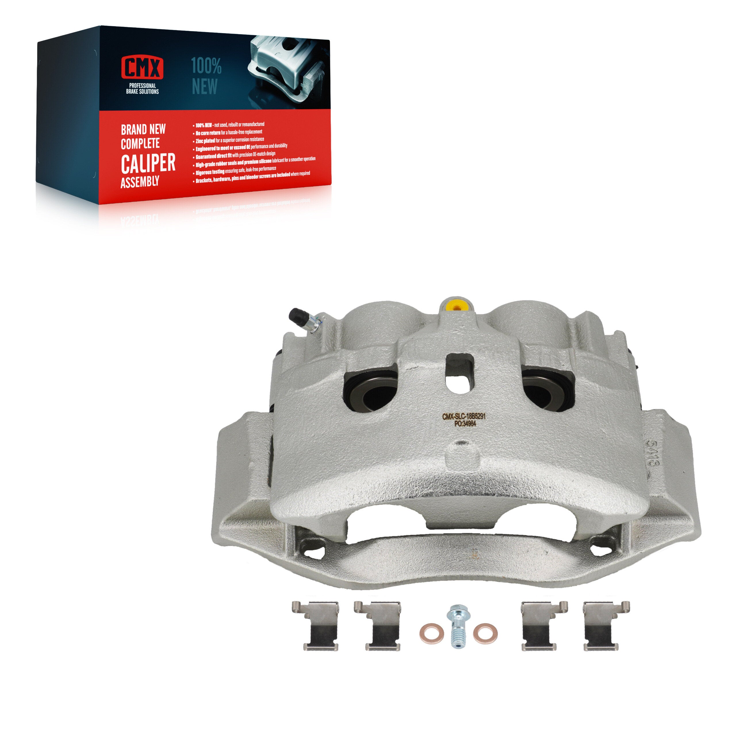 CMX SLC-18B5291 Disc Brake Caliper for 2009-2020 Chevrolet Express 3500, Chevrolet Express 4500, GMC Savana 3500 - Rear Right
