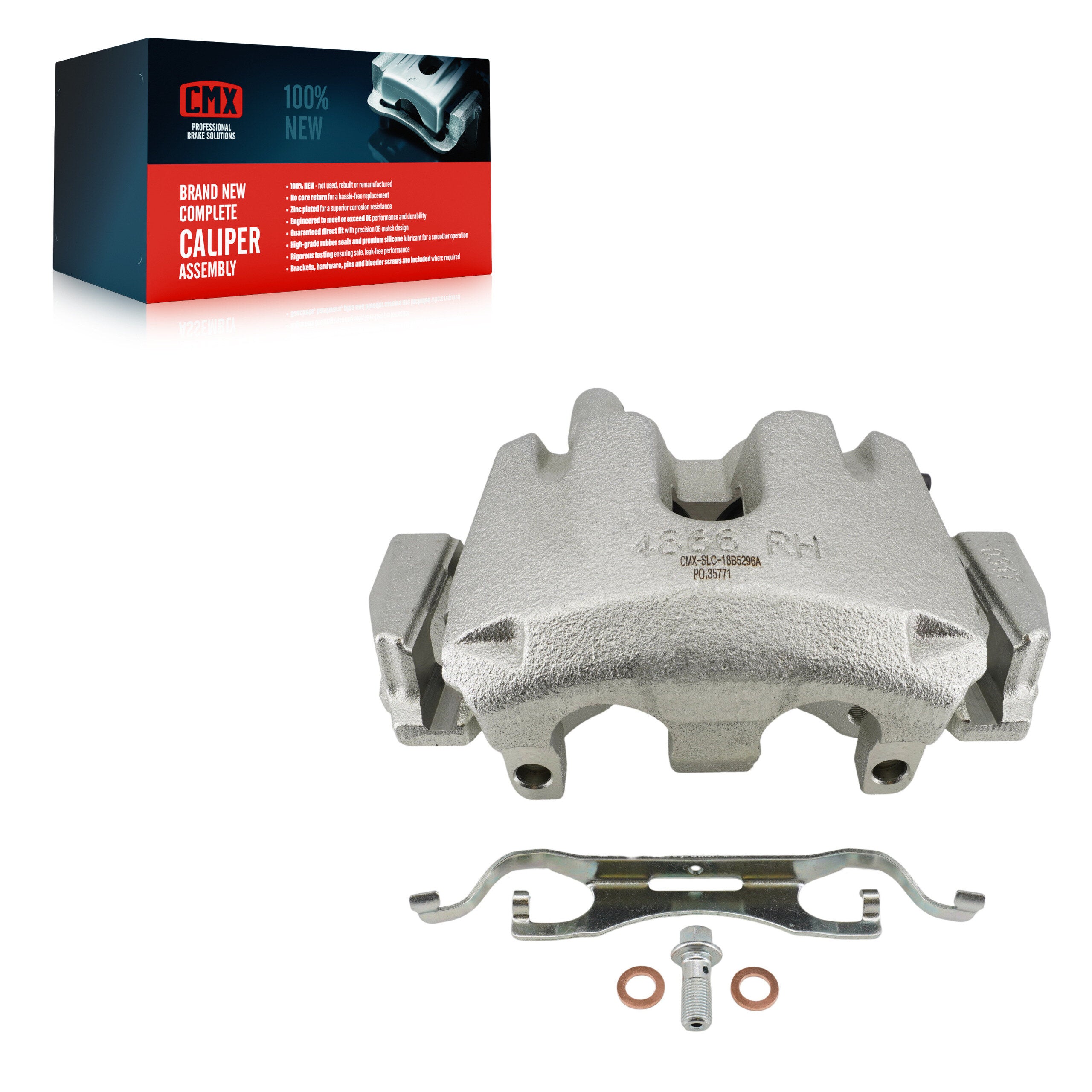 CMX SLC-18B5296A Disc Brake Caliper for 2011-2024 Dodge Durango, Jeep Grand Cherokee - Front Right