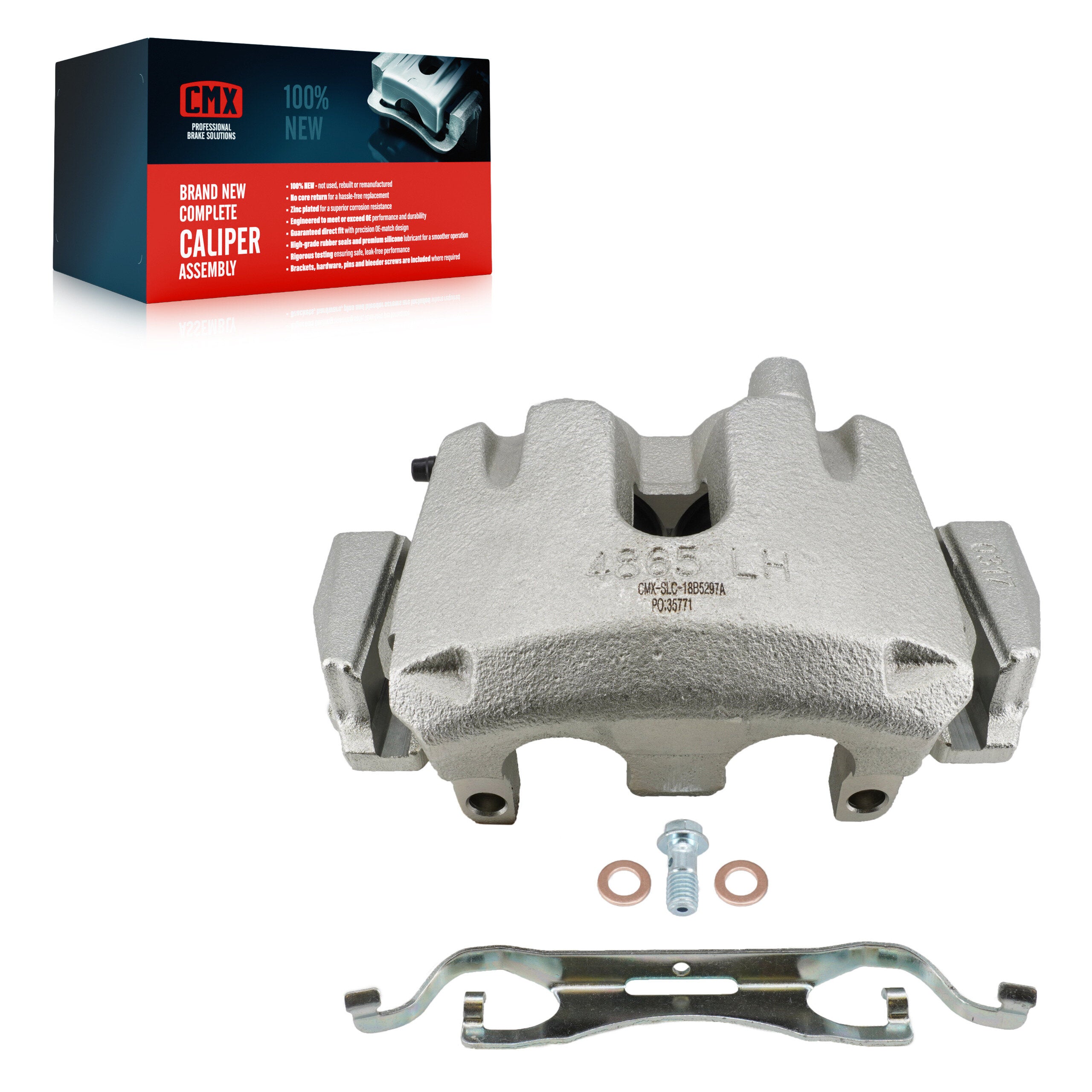 CMX SLC-18B5297A Disc Brake Caliper for 2011-2024 Dodge Durango, Jeep Grand Cherokee - Front Left