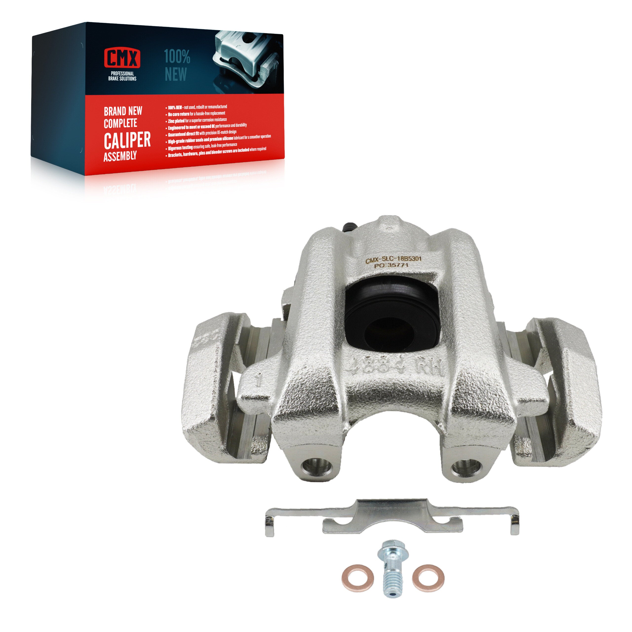 CMX SLC-18B5301 Disc Brake Caliper for 2011-2024 Dodge Durango, Jeep Grand Cherokee - Rear Right
