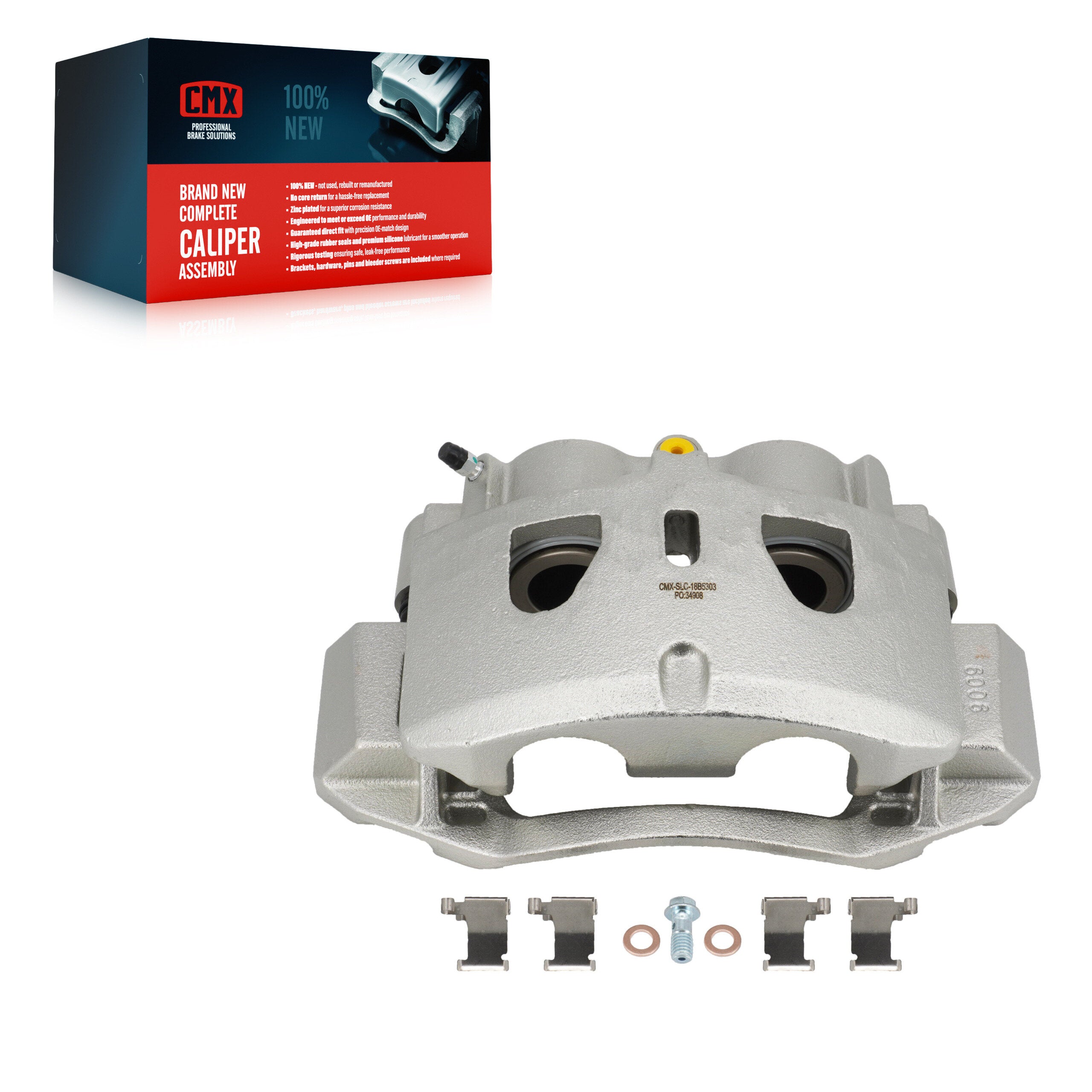 CMX SLC-18B5303 Disc Brake Caliper for 2011-2019 Chevrolet Suburban 3500 HD, Chevrolet Silverado 2500 HD, Chevrolet Silverado 3500 HD - Front Left