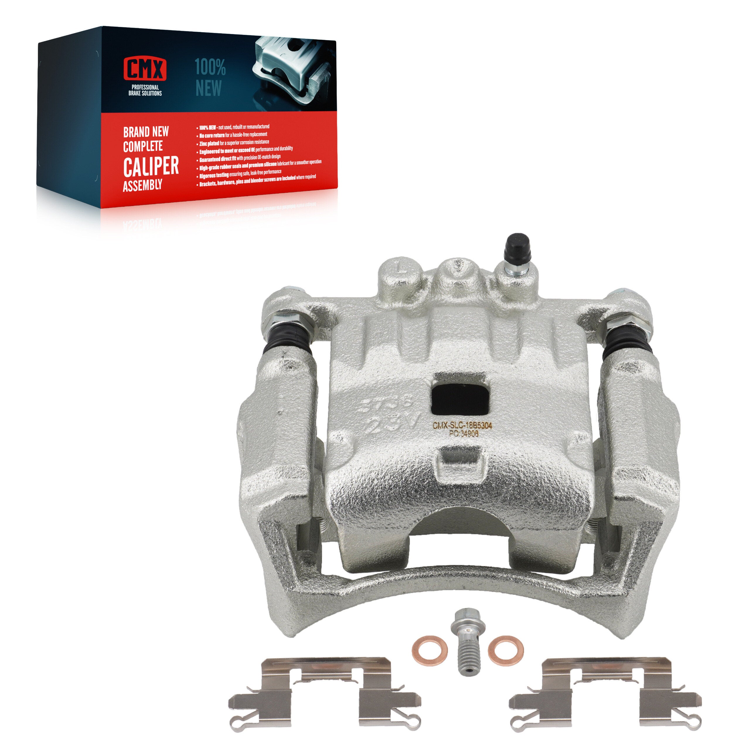 CMX SLC-18B5304 Disc Brake Caliper for 2011-2019 Ford Fiesta - Front Left