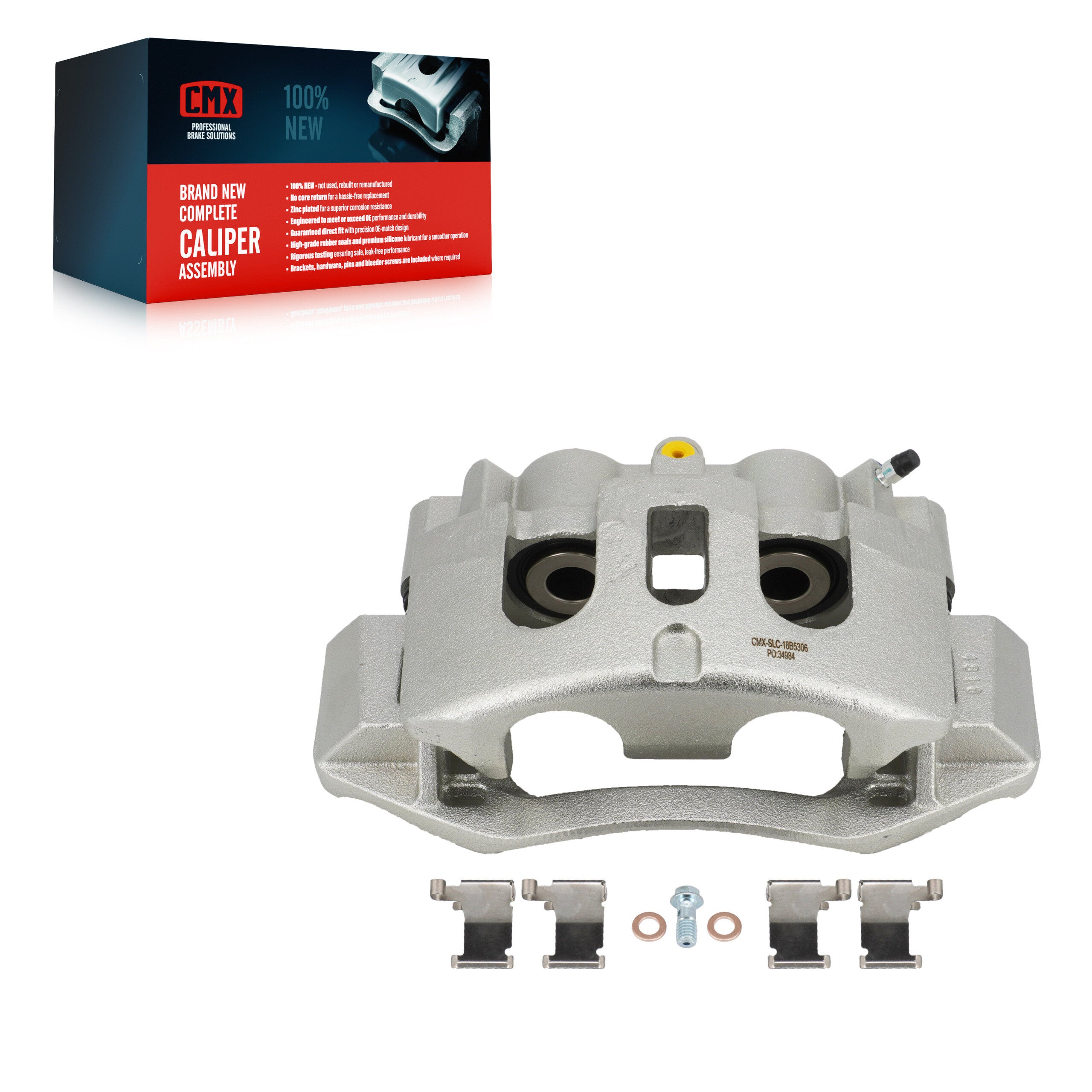 CMX SLC-18B5306 Disc Brake Caliper for 2011-2019 Chevrolet Suburban, Chevrolet Suburban 3500 HD, Chevrolet Silverado 2500 HD - Rear Right