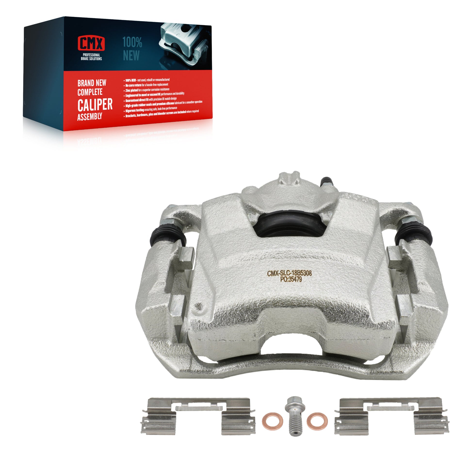 CMX SLC-18B5308 Disc Brake Caliper for 2011-2017 Chevrolet Cruze Limited, Chevrolet Cruze, Chevrolet Sonic - Front Left