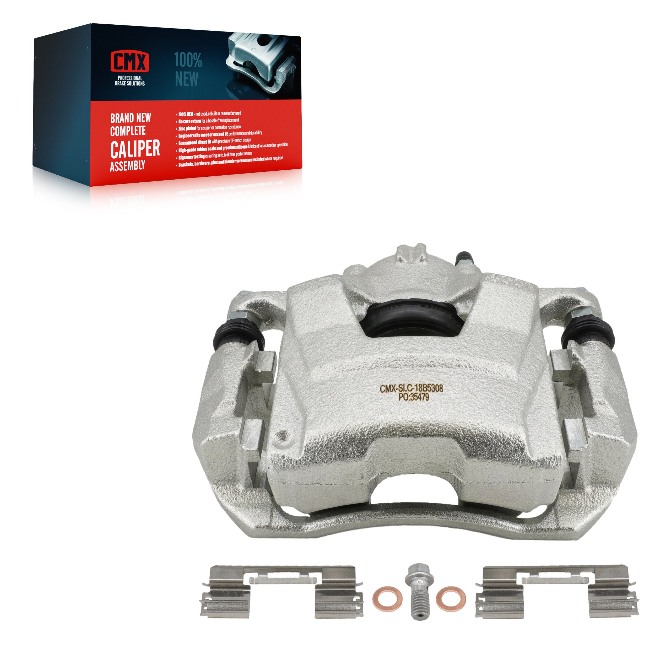 CMX SLC-18B5308 Disc Brake Caliper for 2011-2017 Chevrolet Cruze Limited, Chevrolet Cruze, Chevrolet Sonic - Front Left