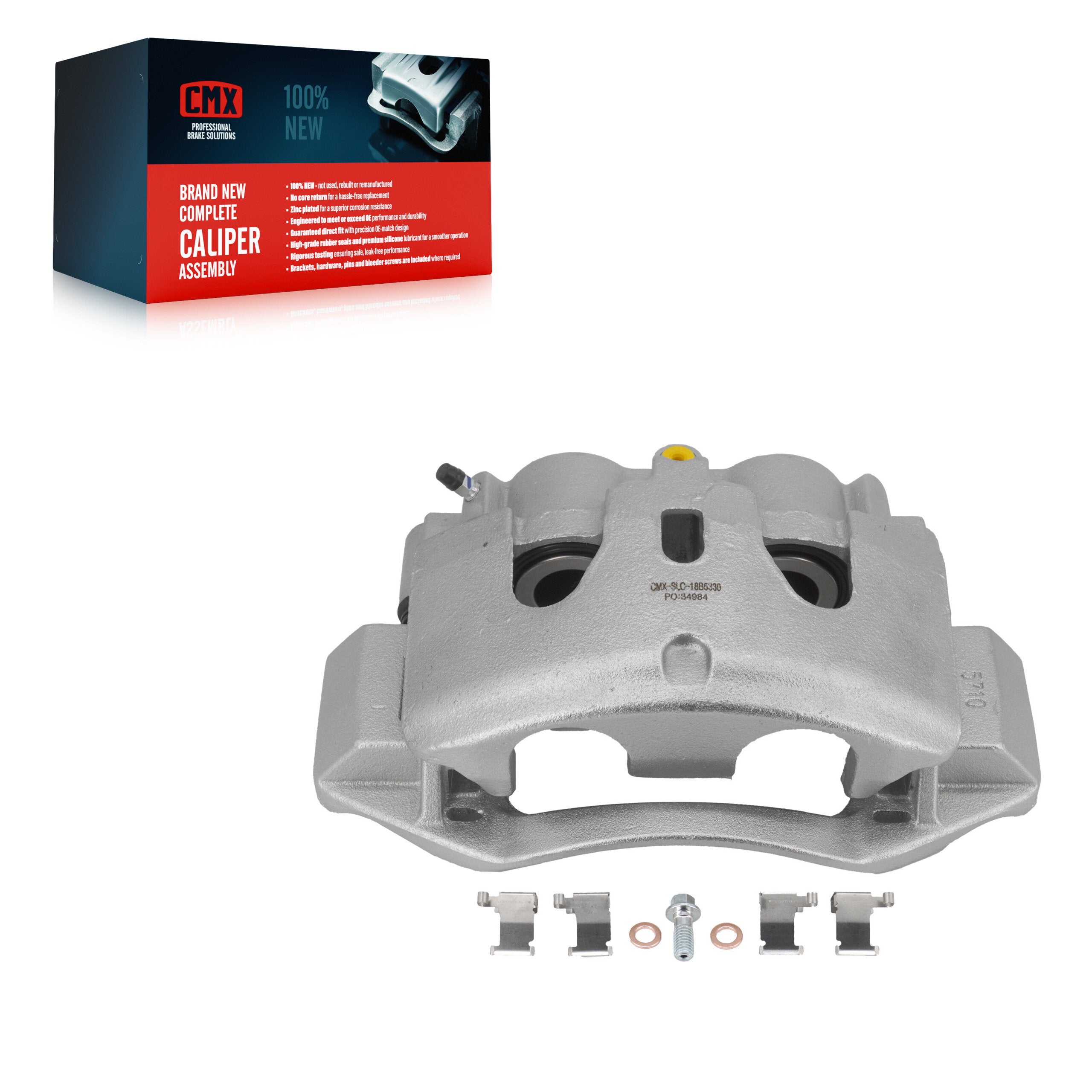 CMX SLC-18B5330 Disc Brake Caliper for 2011-2019 Chevrolet Silverado 3500 HD, GMC Sierra 3500 HD - Rear Left