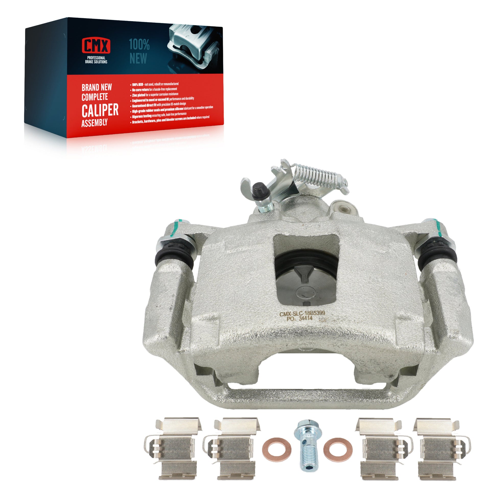 CMX SLC-18B5399 Disc Brake Caliper for 2012-2020 Dodge Grand Caravan, Ram C/V, Chrysler Town & Country - Rear Left