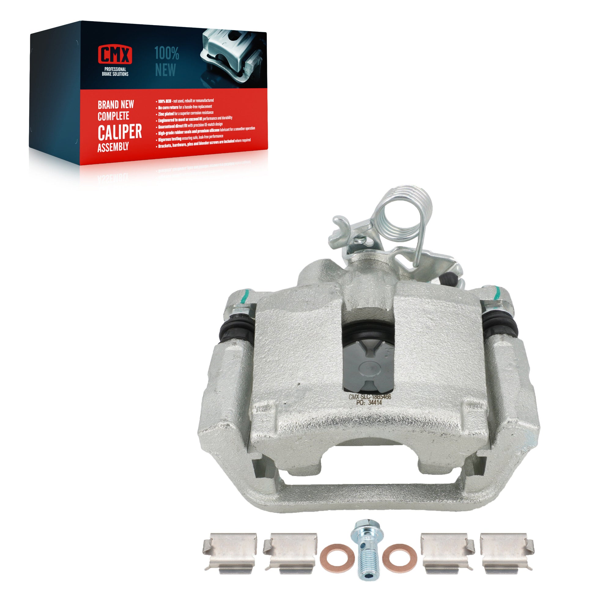 CMX SLC-18B5466 Disc Brake Caliper for 2013-2019 Ford Special Service Police Sedan, Ford Explorer, Ford Flex - Rear Right
