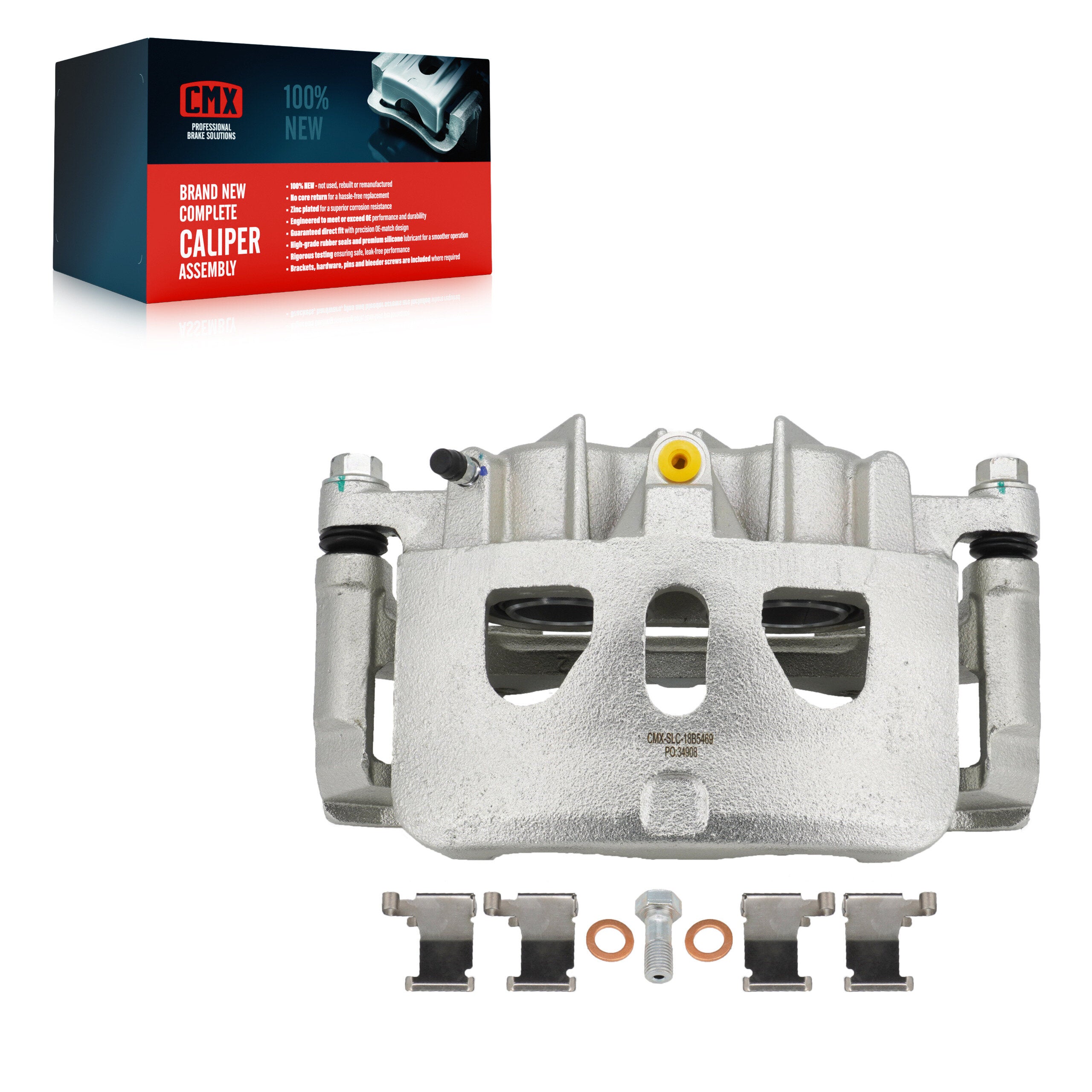CMX SLC-18B5469 Disc Brake Caliper for 2013-2019 Ford Special Service Police Sedan, Ford Explorer, Ford Flex - Front Right