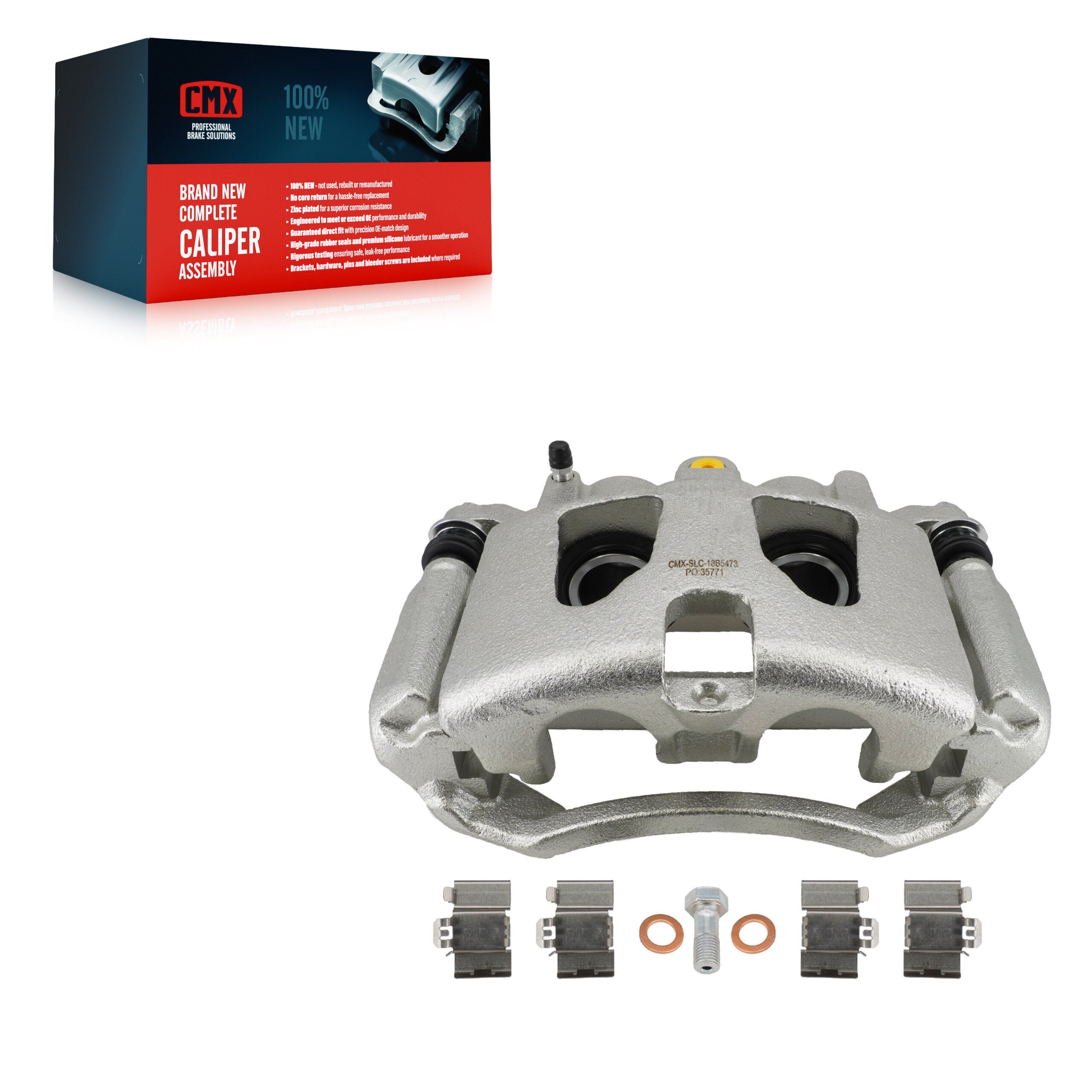 CMX SLC-18B5473 Disc Brake Caliper for 2013-2023 Ford F-250 Super Duty, Ford F-350 Super Duty - Rear Left