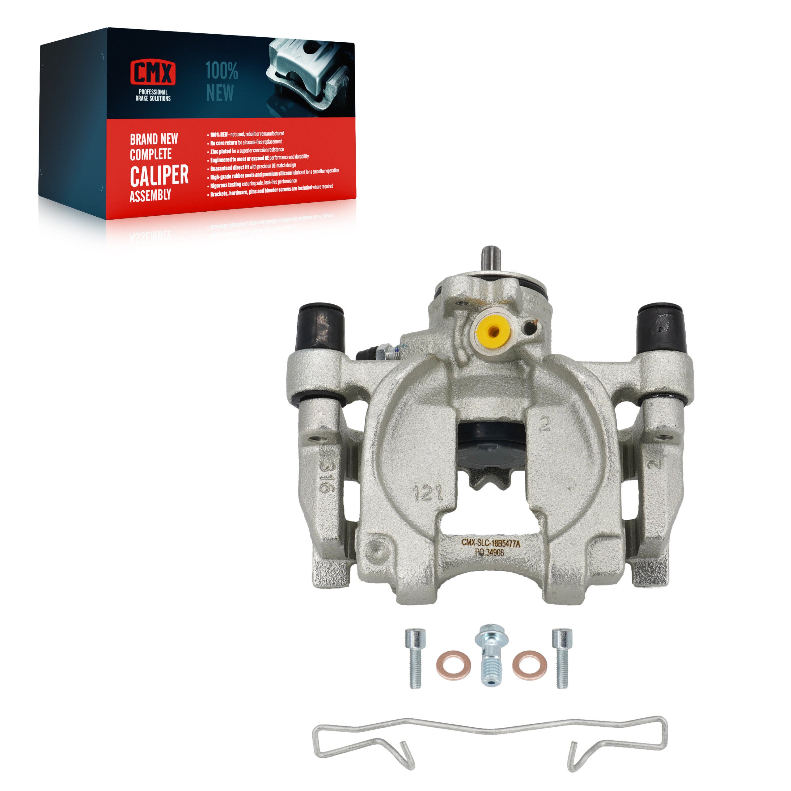 CMX SLC-18B5477A Disc Brake Caliper for 2013-2024 Ford Edge, Ford Fusion, Lincoln MKZ - Rear Left