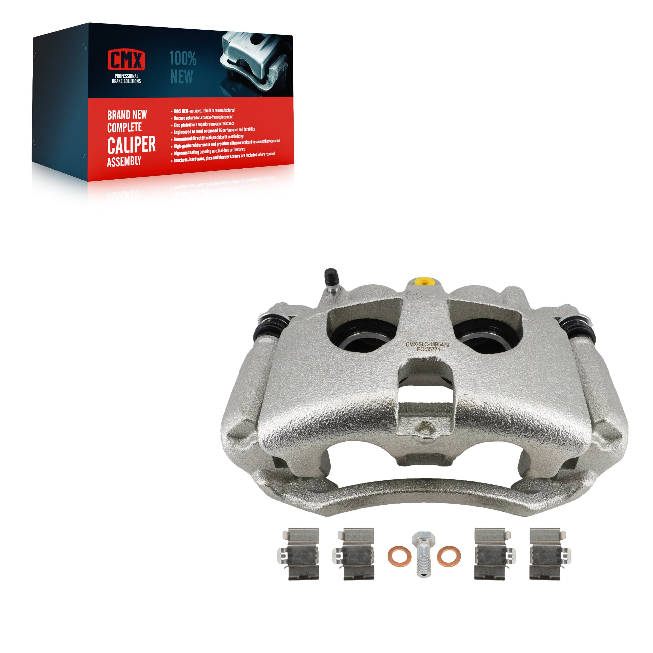 CMX SLC-18B5479 Disc Brake Caliper for 2013-2023 Ford F-350 Super Duty, Ford F-450 Super Duty - Rear Left