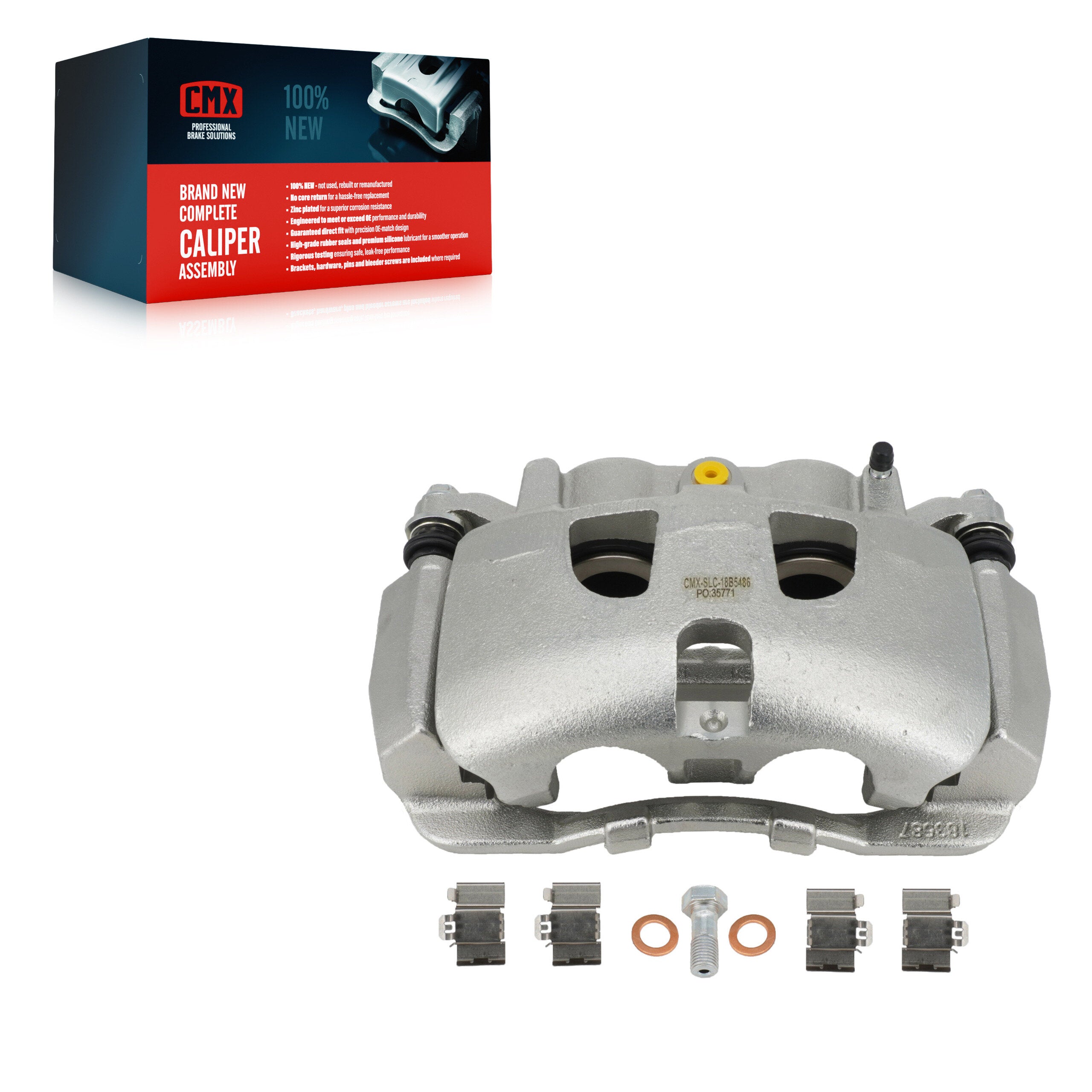 CMX SLC-18B5486 Disc Brake Caliper for 2013-2022 Ford F-250 Super Duty, Ford F-350 Super Duty, Ford F-450 Super Duty - Front Right