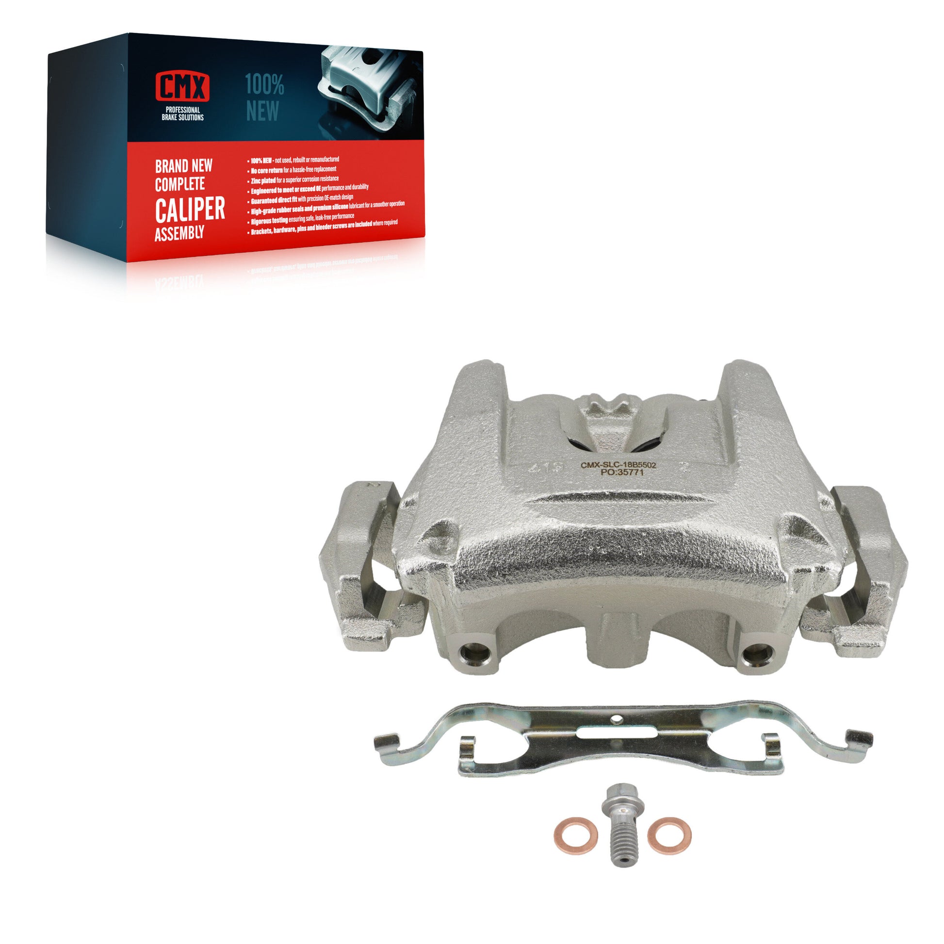 CMX SLC-18B5502 Disc Brake Caliper for 2015-2024 Ford Edge, Lincoln Nautilus, Lincoln MKX - Front Left