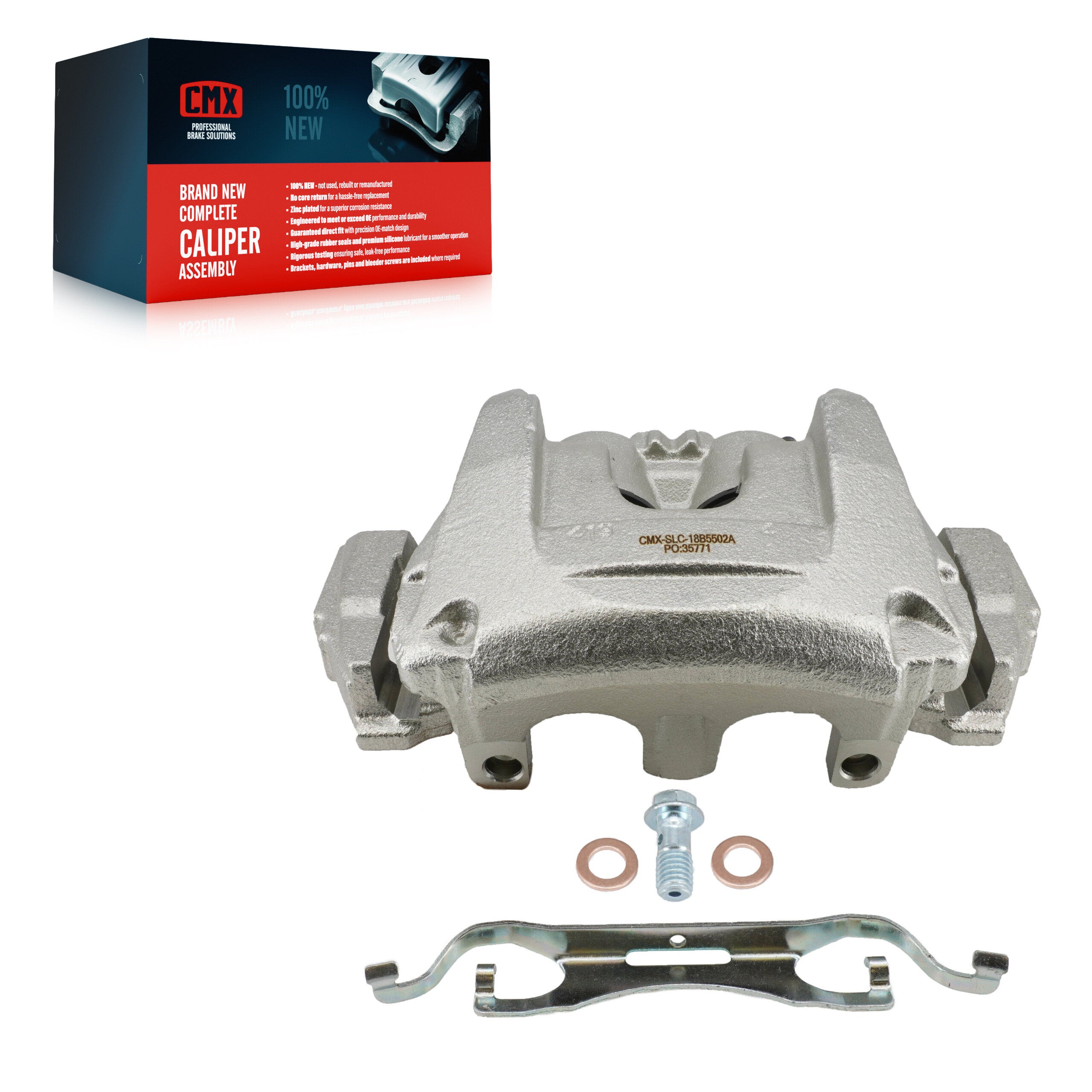 CMX SLC-18B5502A Disc Brake Caliper for 2015-2024 Ford Edge, Lincoln Continental, Lincoln MKX - Front Left