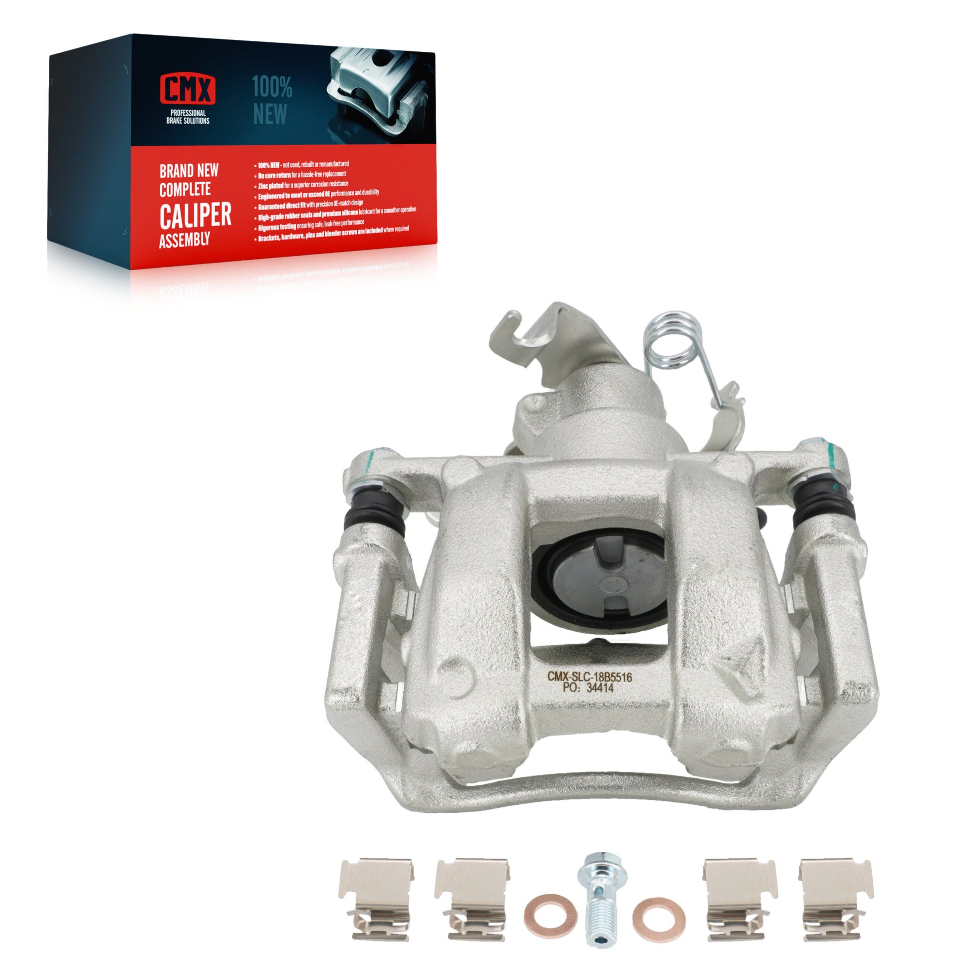 CMX SLC-18B5516 Disc Brake Caliper for 2015-2019 Ford Transit-150, Ford Transit-250, Ford Transit-350 - Rear Right