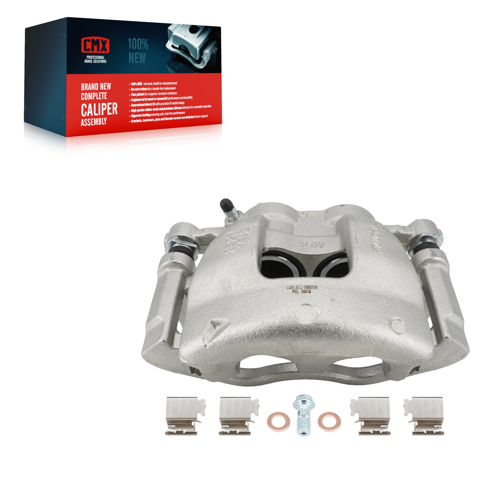 CMX SLC-18B5519 Disc Brake Caliper for 2015-2019 Ford Transit-150, Ford Transit-250, Ford Transit-350 - Front Right