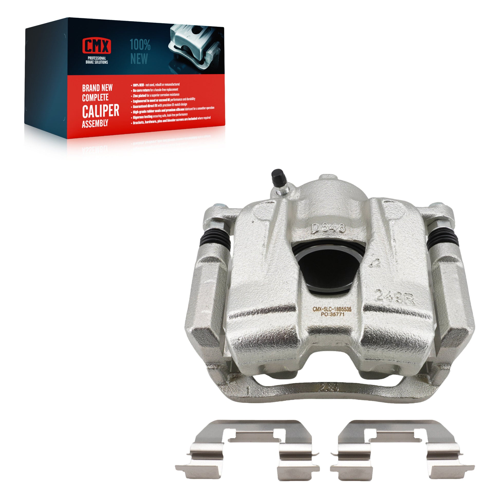 CMX SLC-18B5535 Disc Brake Caliper for 2015-2023 Jeep Compass, Fiat 500X, Jeep Renegade - Front Right