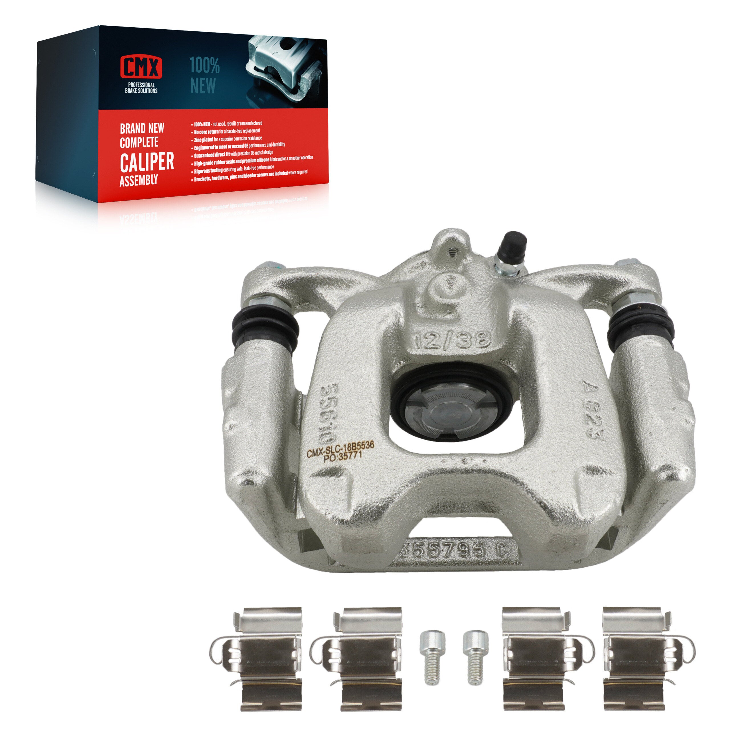CMX SLC-18B5536 Disc Brake Caliper for 2015-2025 Alfa Romeo Tonale, Dodge Hornet, Jeep Compass - Rear Left
