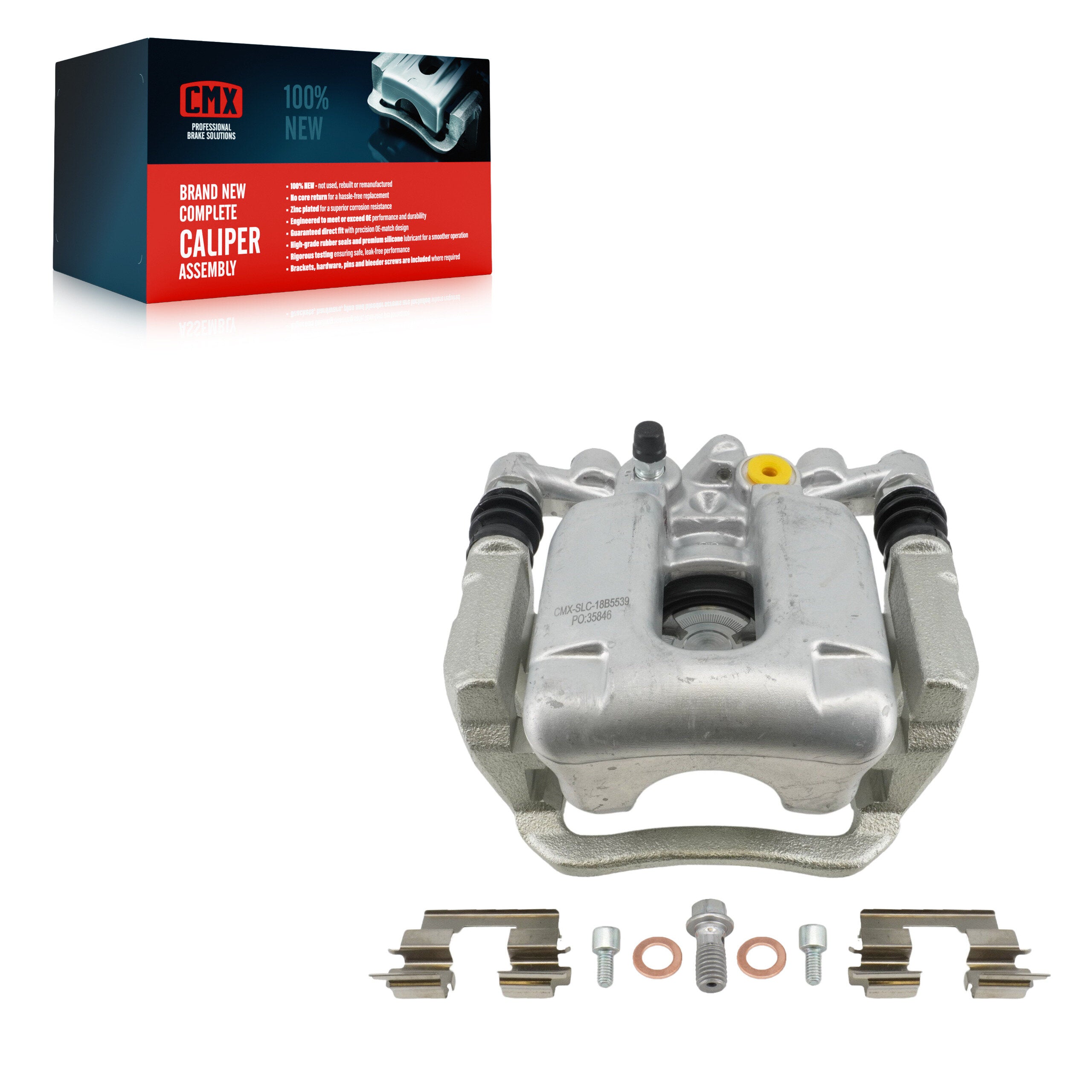 CMX SLC-18B5539 Disc Brake Caliper for 2016-2023 Chevrolet Bolt EUV, Chevrolet Bolt EV, Chevrolet Volt - Rear Left