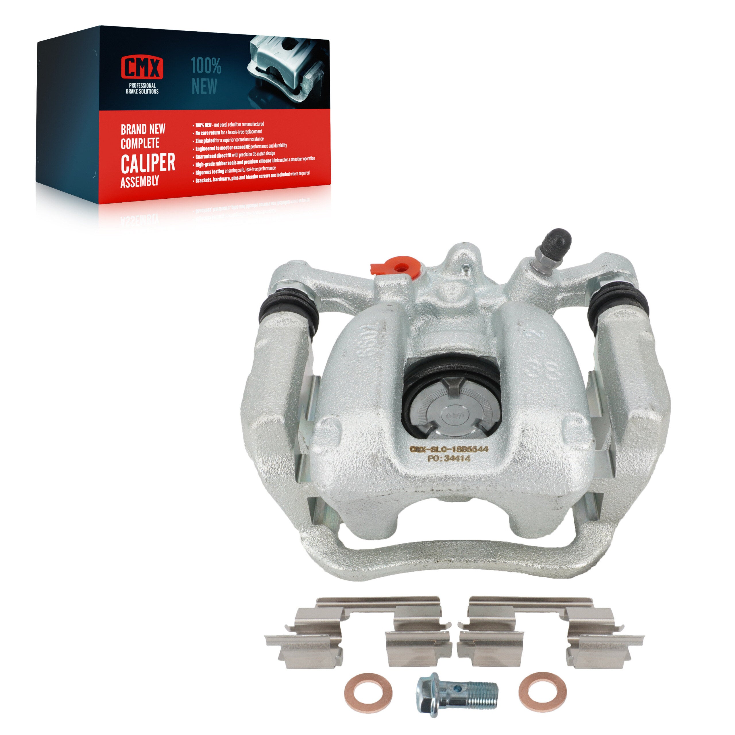 CMX SLC-18B5544 Disc Brake Caliper for 2016-2026 Chevrolet Malibu, Buick Regal Sportback, Buick Regal TourX - Rear Left, Rear Right