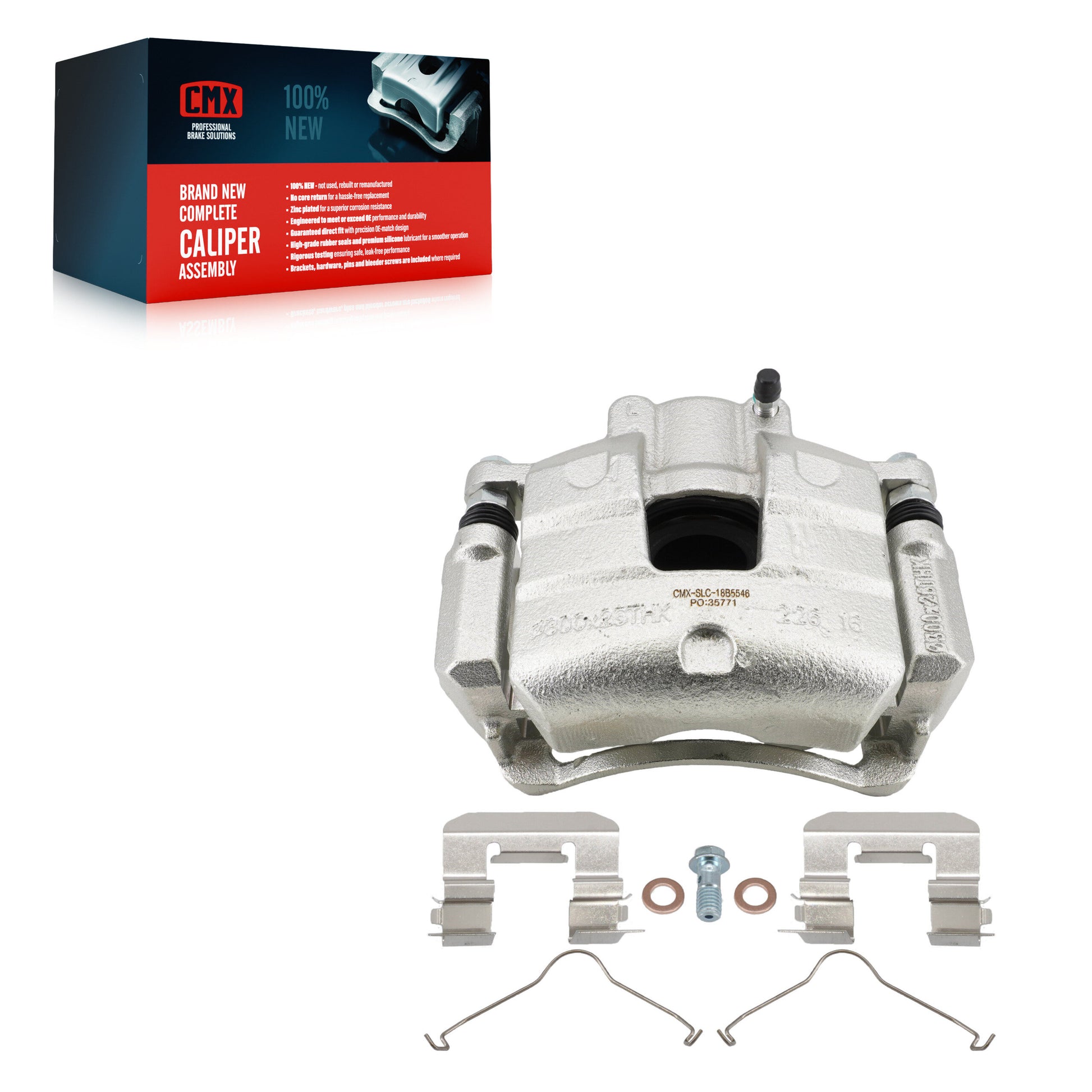 CMX SLC-18B5546 Disc Brake Caliper for 2016-2025 Buick Envista, Chevrolet Trax, Chevrolet Equinox - Front Left