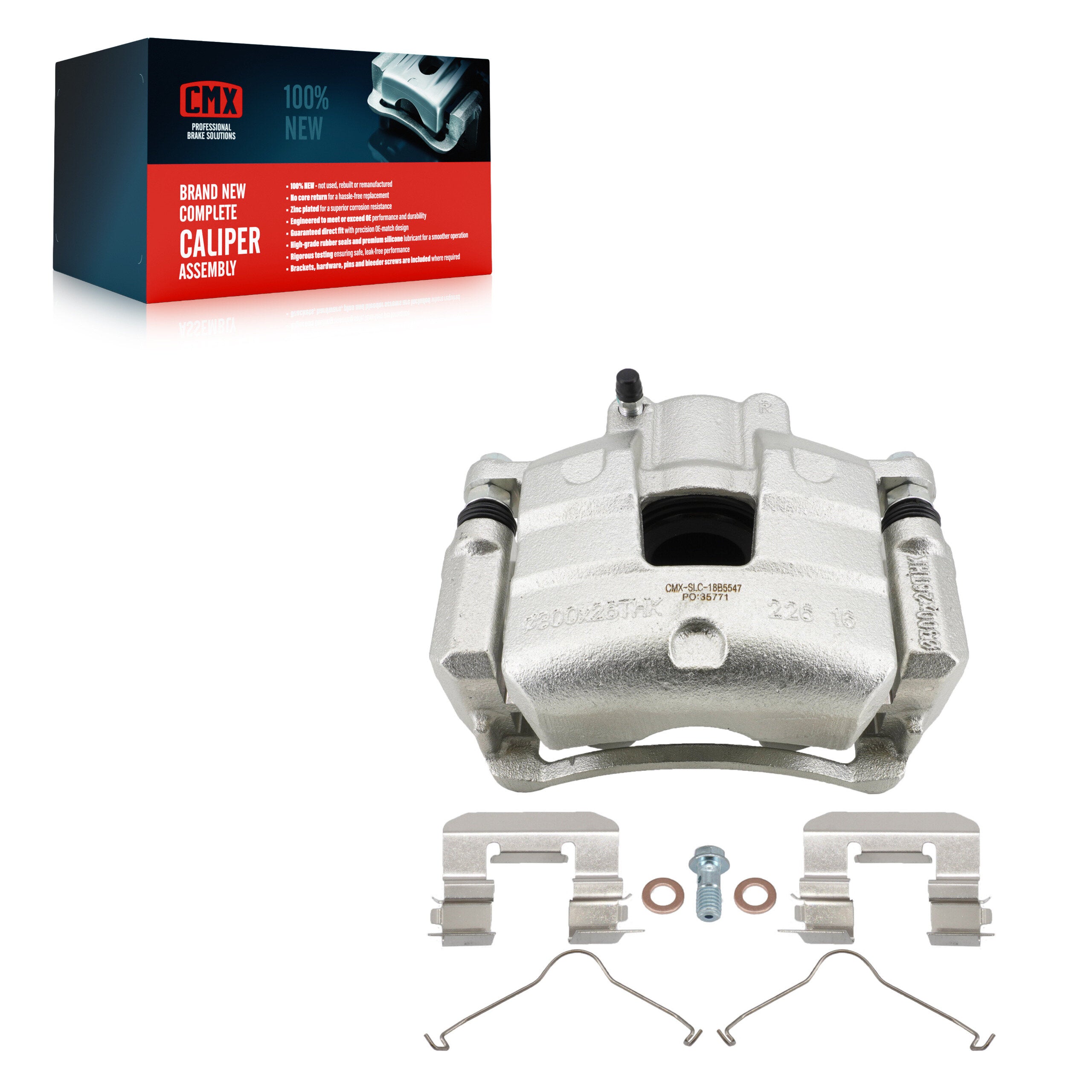 CMX SLC-18B5547 Disc Brake Caliper for 2016-2025 Buick Envista, Chevrolet Trax, Chevrolet Equinox - Front Right