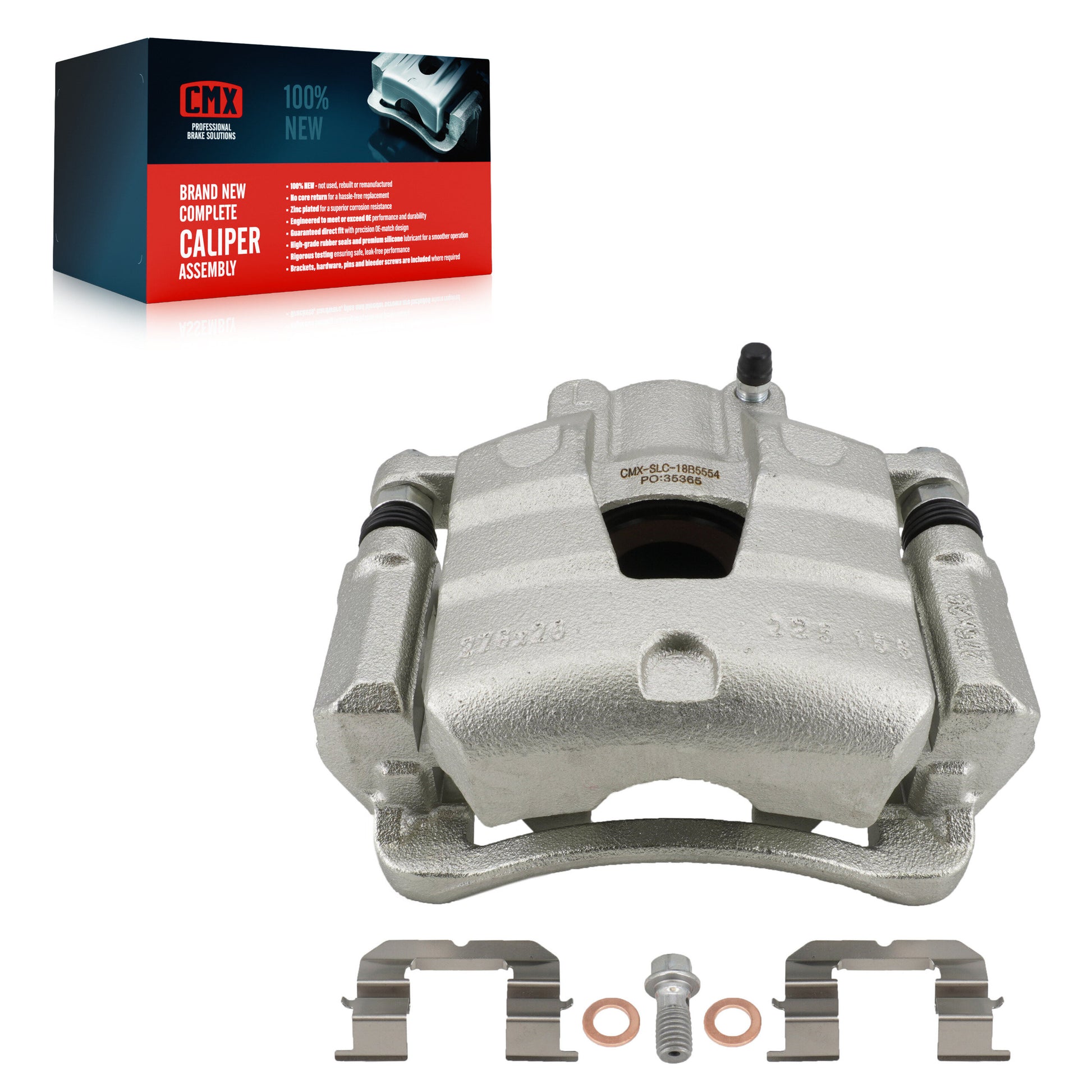CMX SLC-18B5554 Disc Brake Caliper for 2016-2020 Chevrolet Bolt EV, Chevrolet Cruze, Chevrolet Volt - Front Left