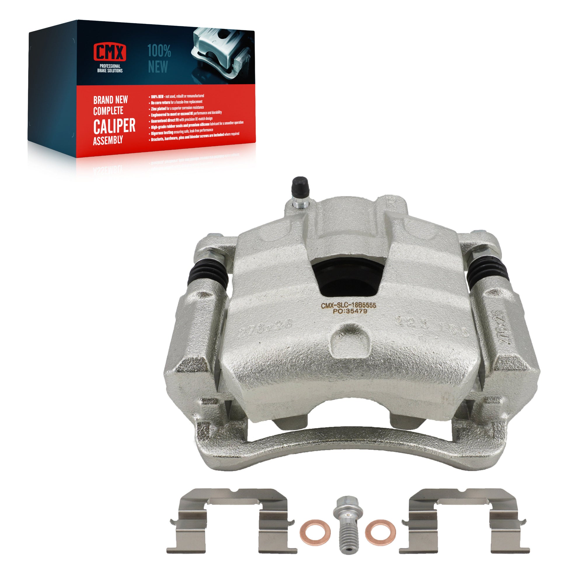 CMX SLC-18B5555 Disc Brake Caliper for 2016-2020 Chevrolet Bolt EV, Chevrolet Cruze, Chevrolet Volt - Front Right