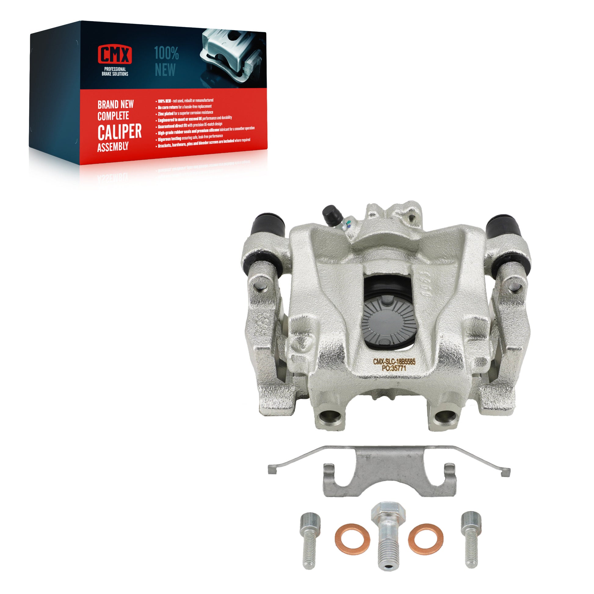 CMX SLC-18B5585 Disc Brake Caliper for 2017-2024 Chrysler Grand Caravan, Chrysler Voyager, Chrysler Pacifica - Rear Left
