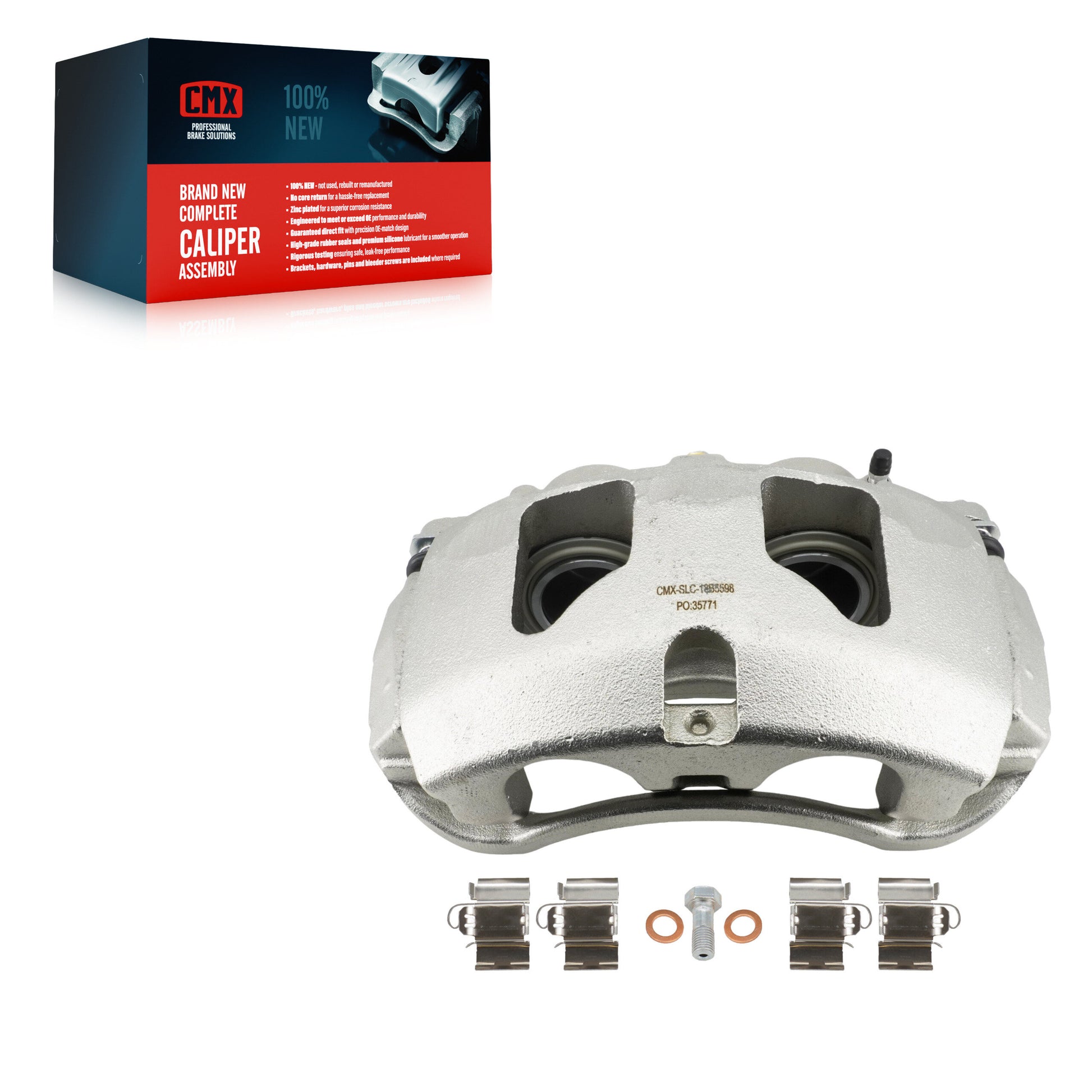 CMX SLC-18B5598 Disc Brake Caliper for 2017-2023 Ford F-600 Super Duty, Ford F-450 Super Duty, Ford F-550 Super Duty - Rear Right