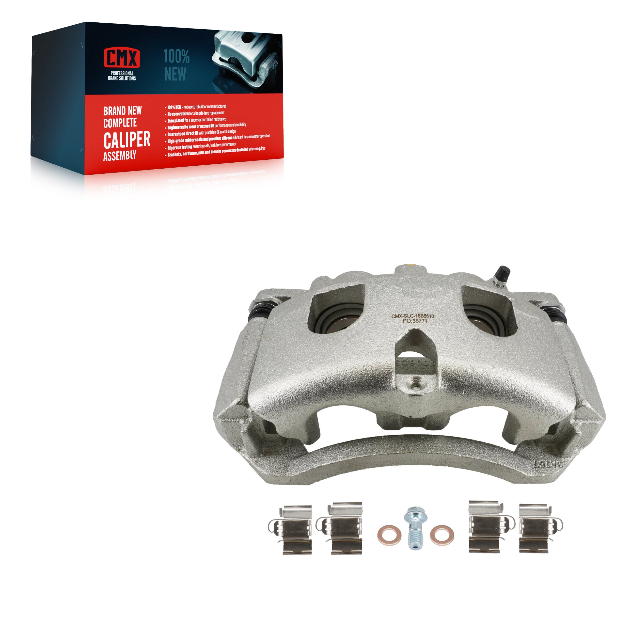 CMX SLC-18B5610 Disc Brake Caliper for 2020-2025 Chevrolet Silverado 2500 HD, Chevrolet Silverado 3500 HD, GMC Sierra 2500 HD - Rear Right