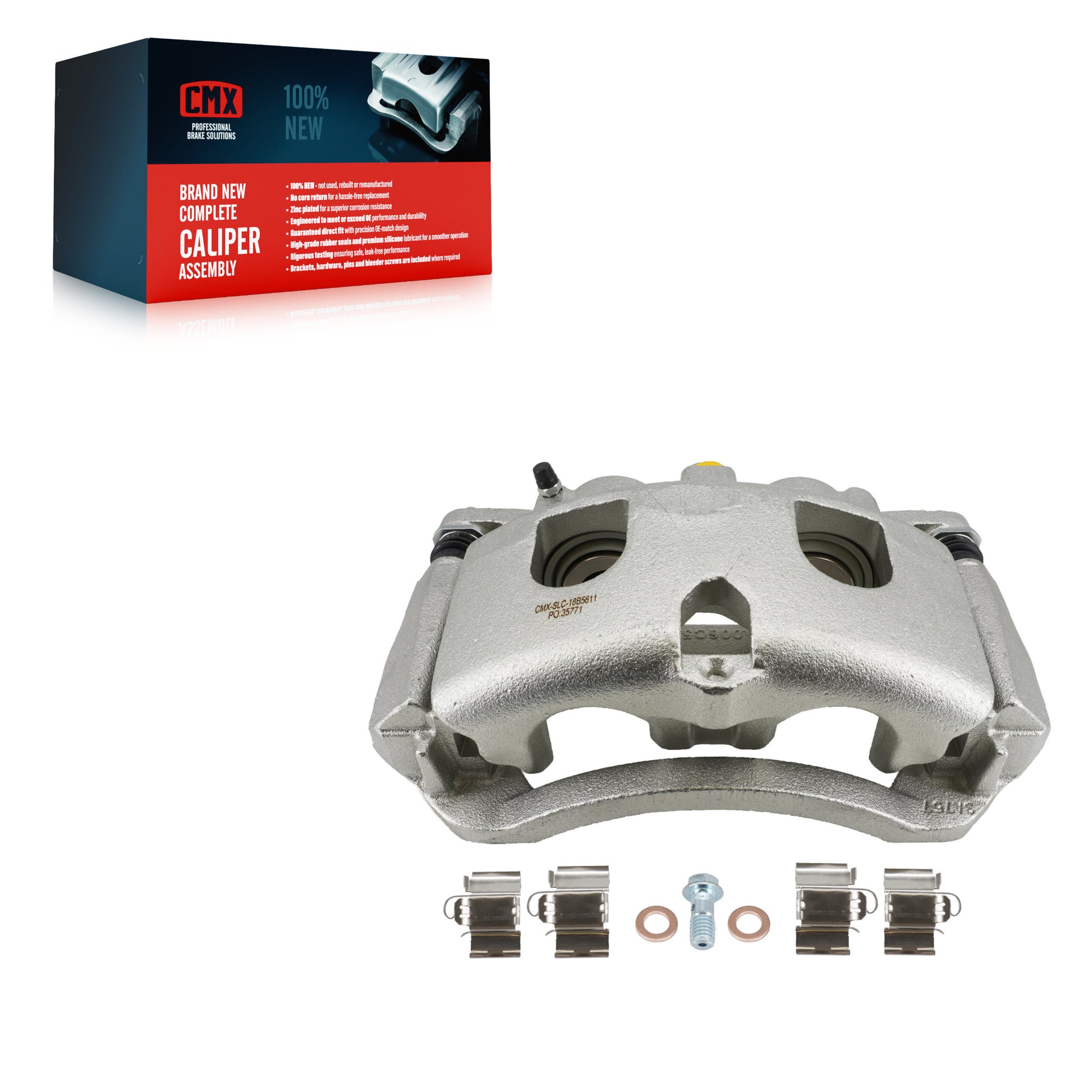 CMX SLC-18B5611 Disc Brake Caliper for 2020-2025 Chevrolet Silverado 2500 HD, Chevrolet Silverado 3500 HD, GMC Sierra 2500 HD - Rear Left
