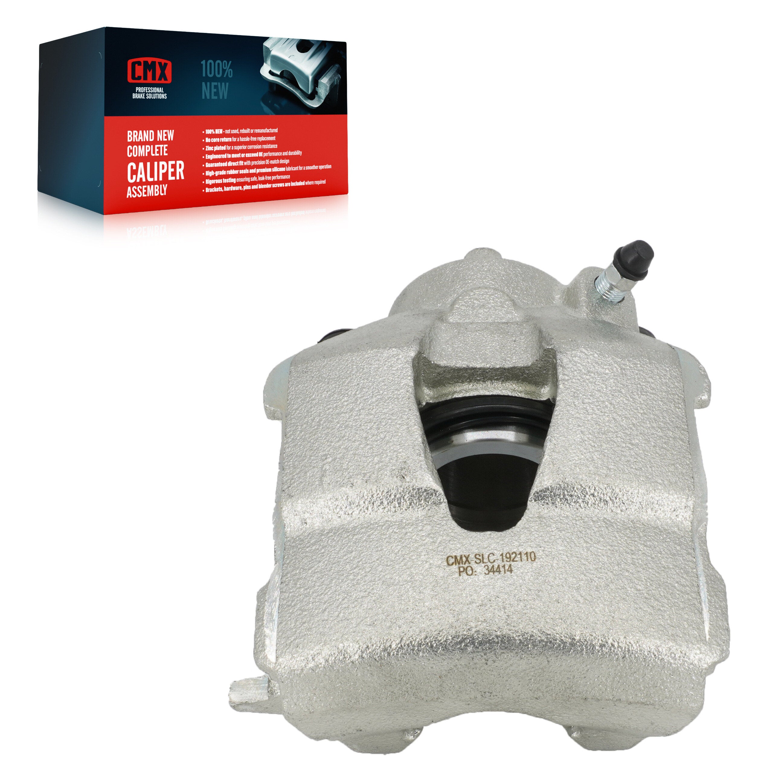 CMX SLC-192110 Disc Brake Caliper for 1998-2015 Volkswagen Jetta, Volkswagen GTI, Volkswagen Golf City - Front Left