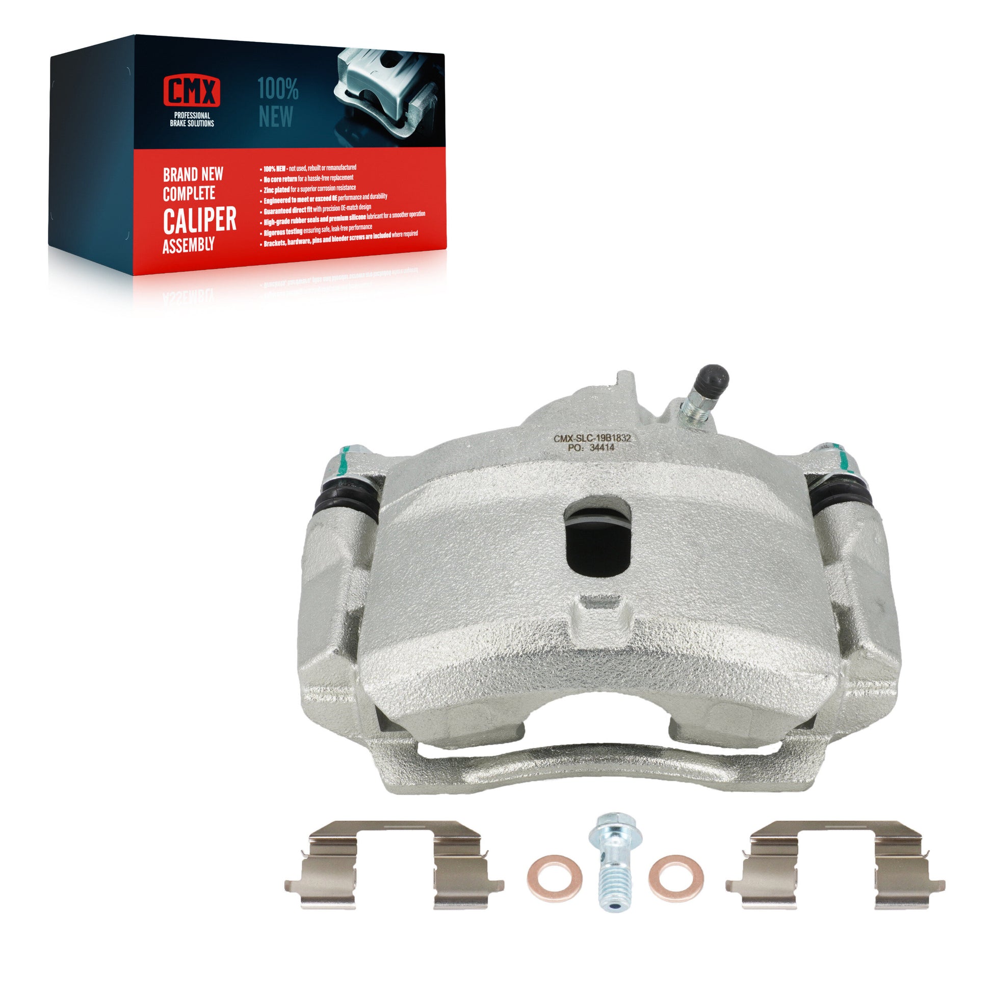 CMX SLC-19B1832 Disc Brake Caliper for 1996-2014 Honda Civic, Honda Insight, Acura EL - Front Left, Front Right