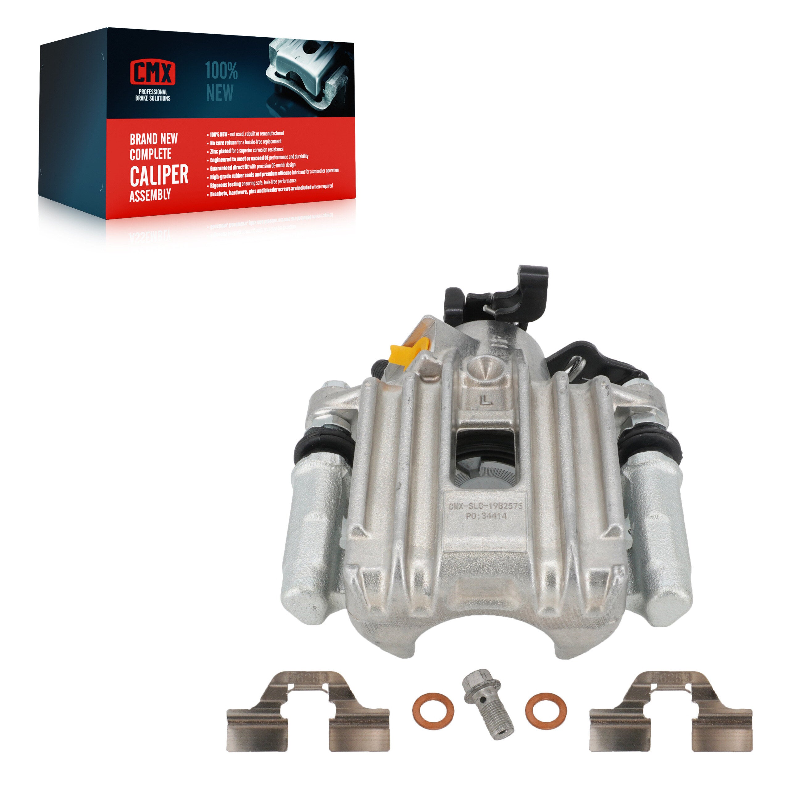 CMX SLC-19B2575 Disc Brake Caliper for 1999-2009 Volkswagen Jetta City, Volkswagen Jetta, Audi TT Quattro - Rear Left