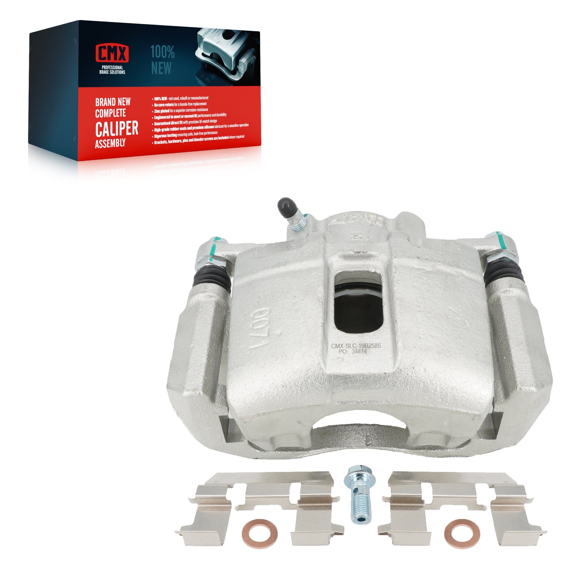 CMX SLC-19B2585 Disc Brake Caliper for 1999-2014 Honda Accord, Acura TL, Acura TSX - Front Right, Front Left