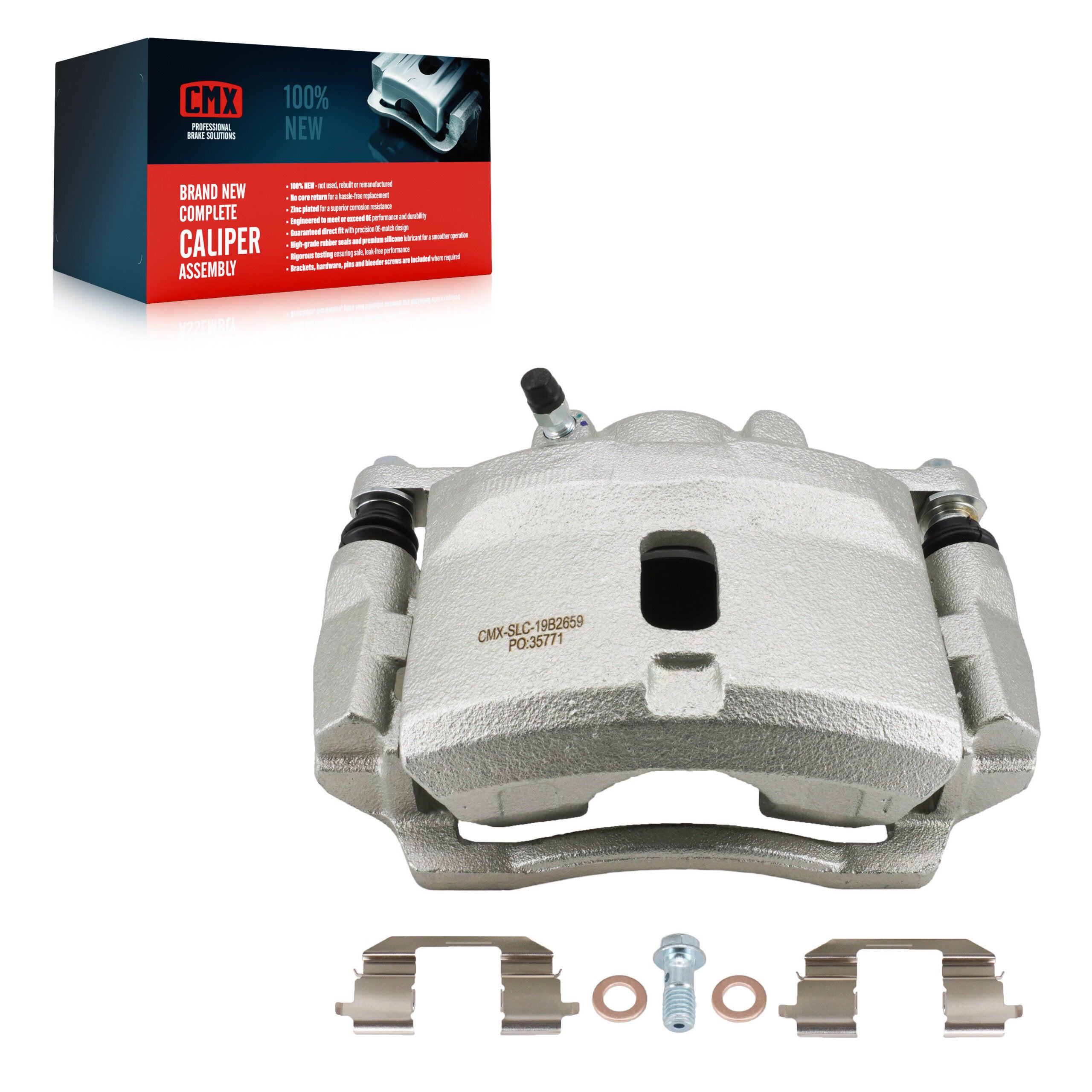 CMX SLC-19B2659 Disc Brake Caliper for 2001-2005 Honda Civic, Acura EL - Front Left