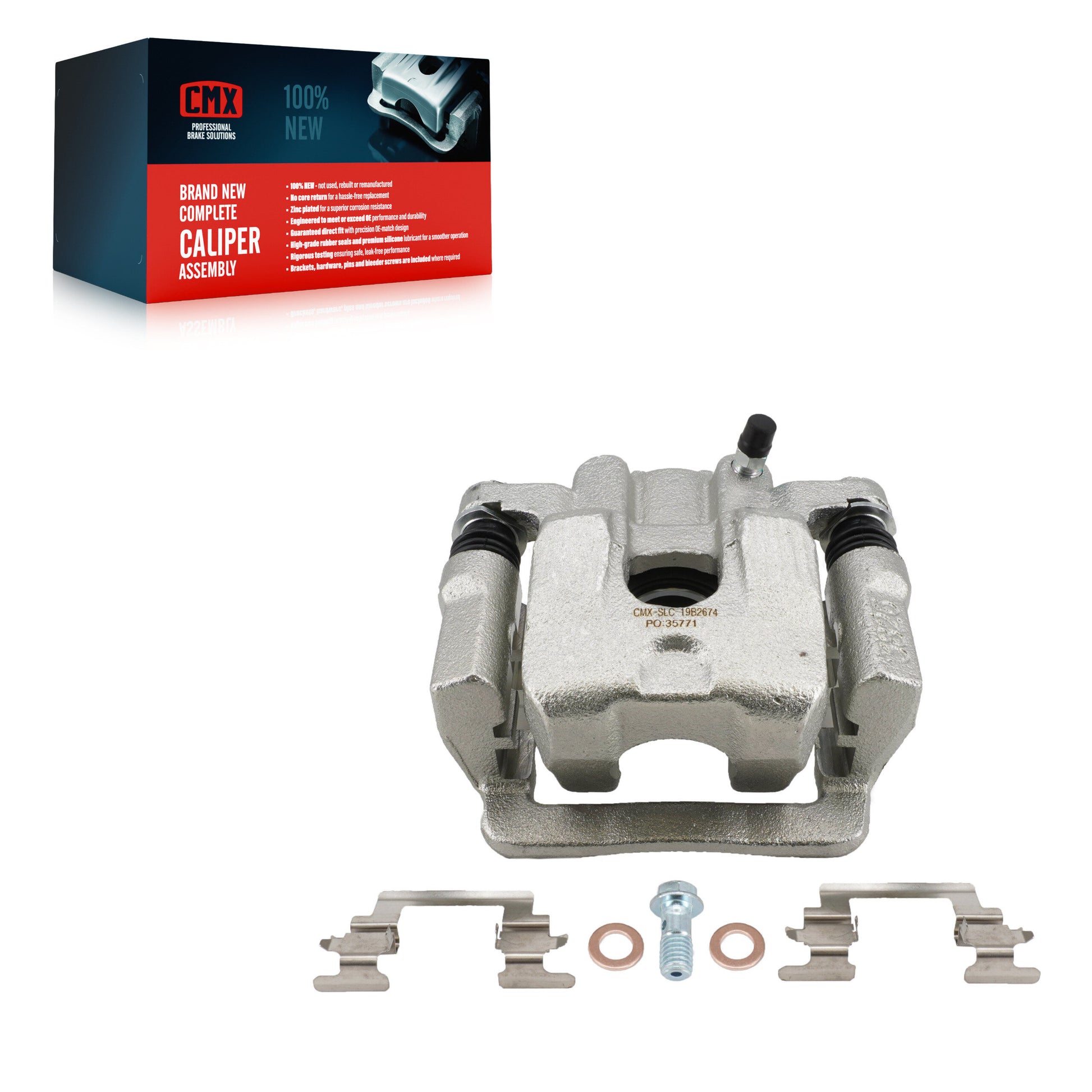 CMX SLC-19B2674 Disc Brake Caliper for 2001-2008 Honda Pilot, Acura MDX - Rear Right