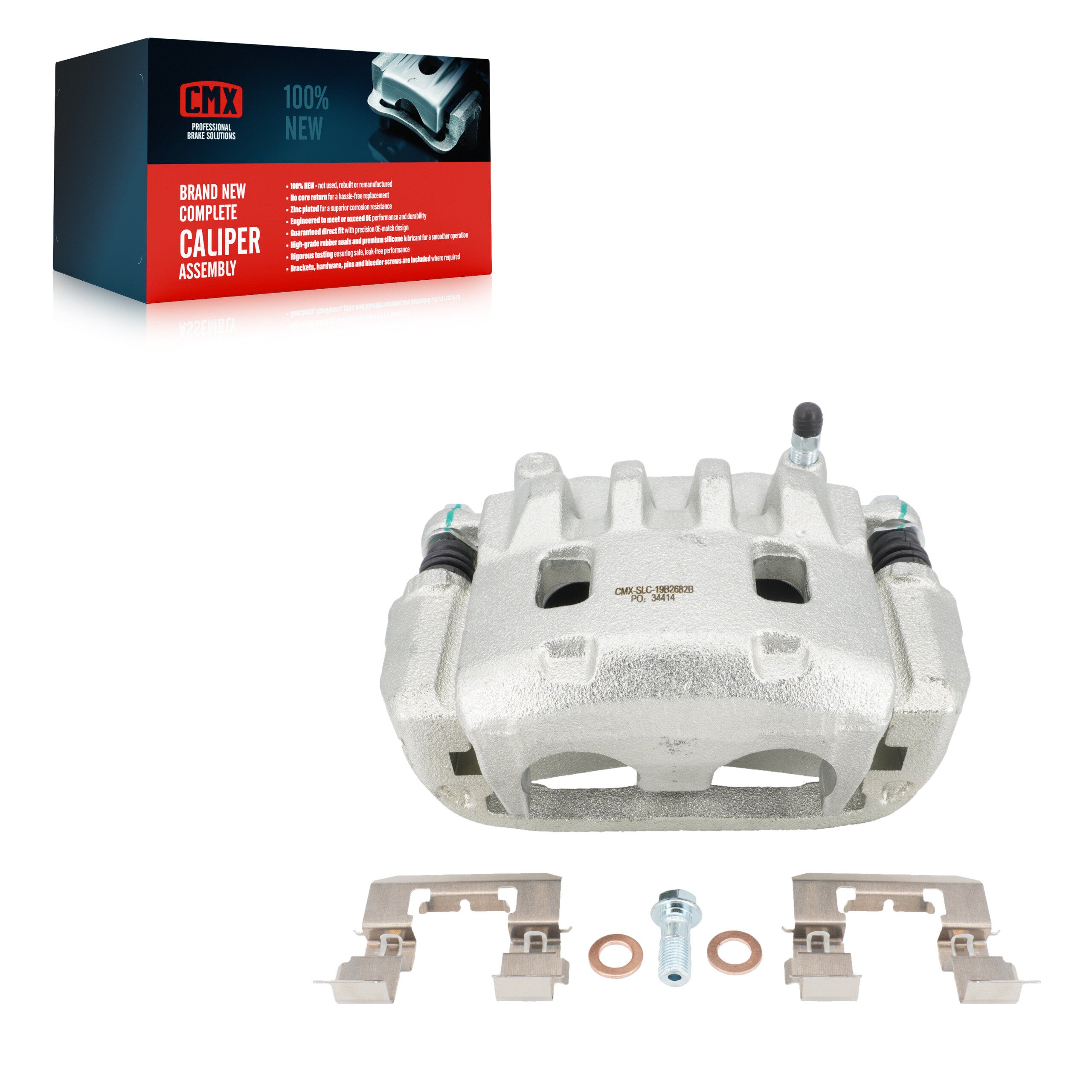 CMX SLC-19B2682B Disc Brake Caliper for 2002-2018 Subaru Crosstrek, Subaru Forester, Subaru Legacy - Front Right