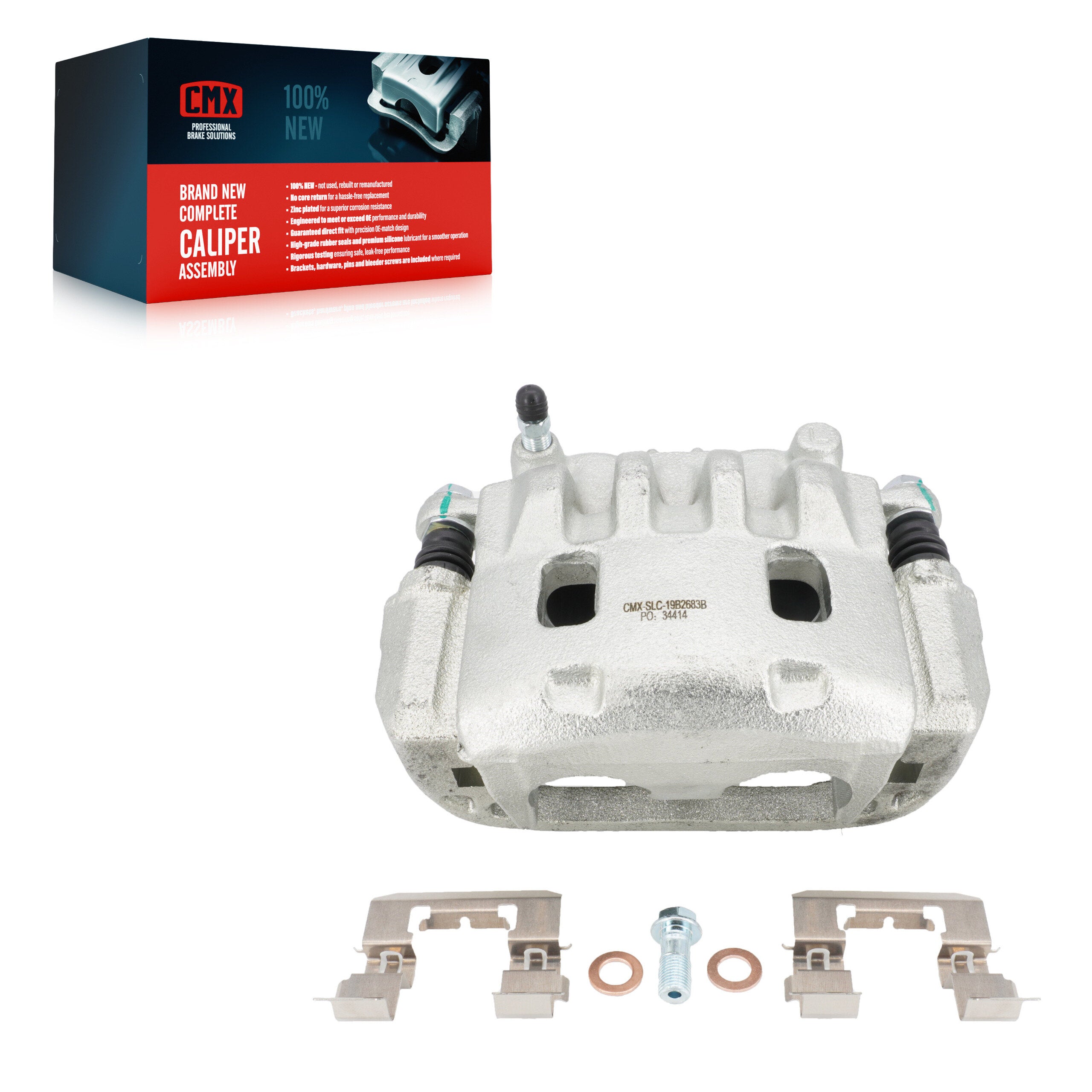 CMX SLC-19B2683B Disc Brake Caliper for 2002-2018 Subaru Crosstrek, Subaru Forester, Subaru Legacy - Front Left